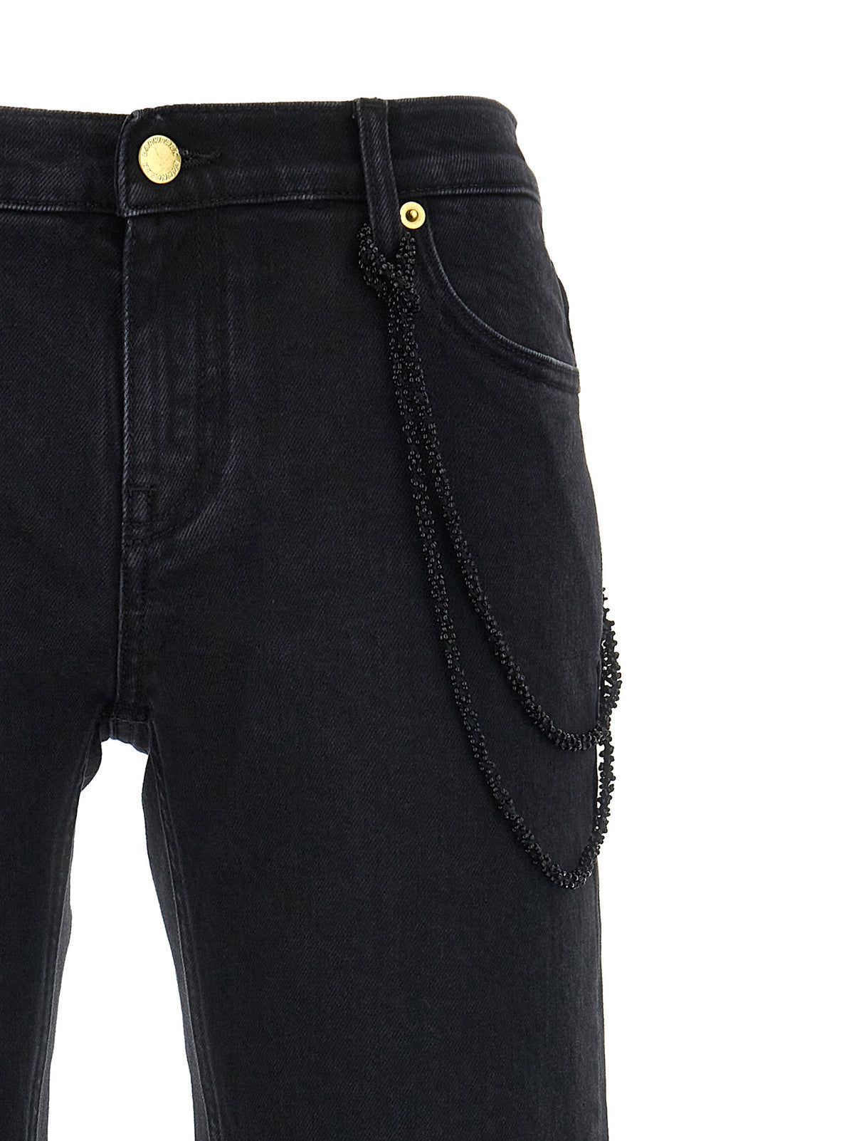 Darkpark Black Cotton Straight-Leg Jeans