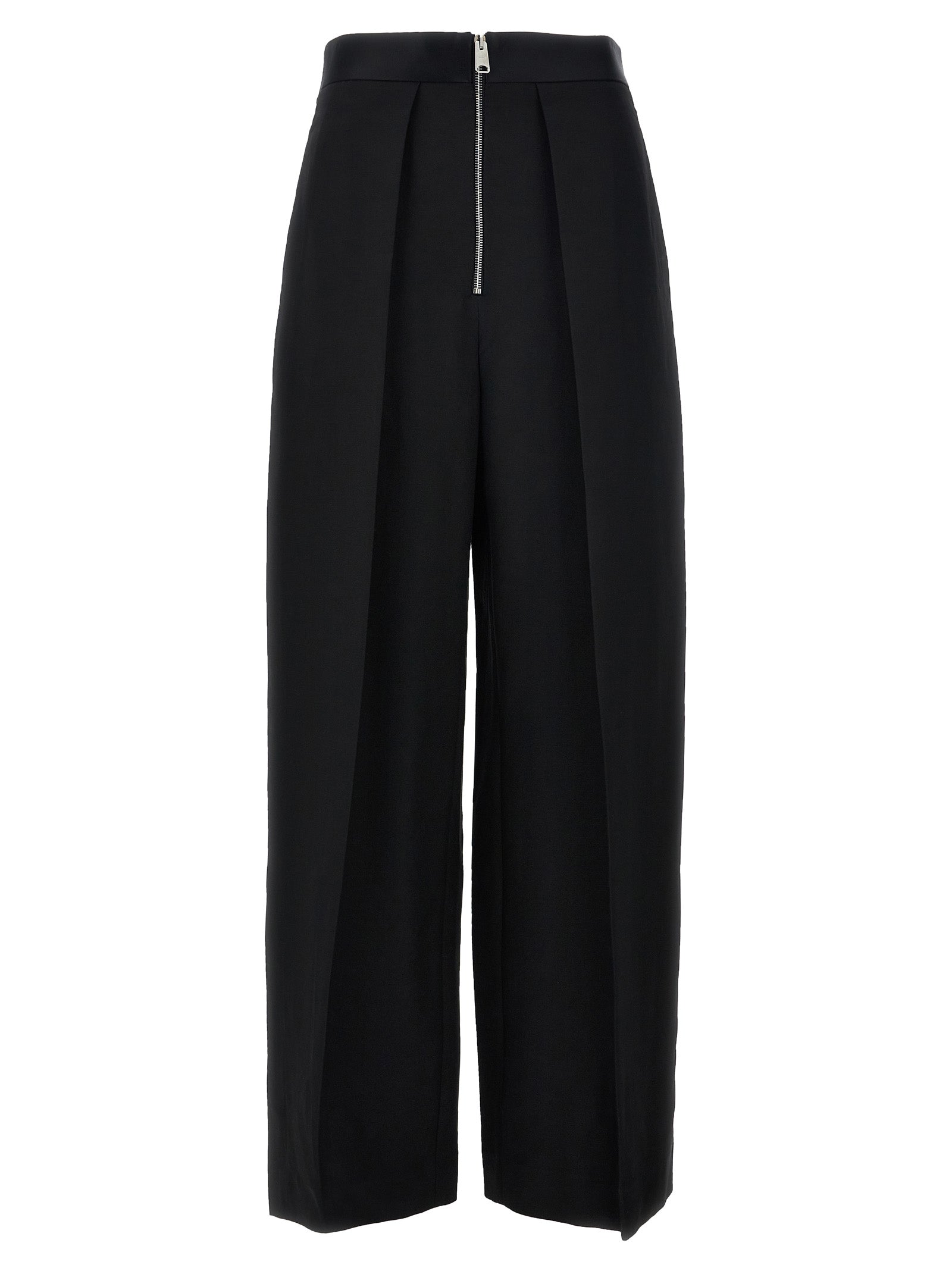 Elevate your wardrobe with Khaite's Black Viscose Casual Pants, a blend of luxurious materials and striking design, perfect for the discerning individual.