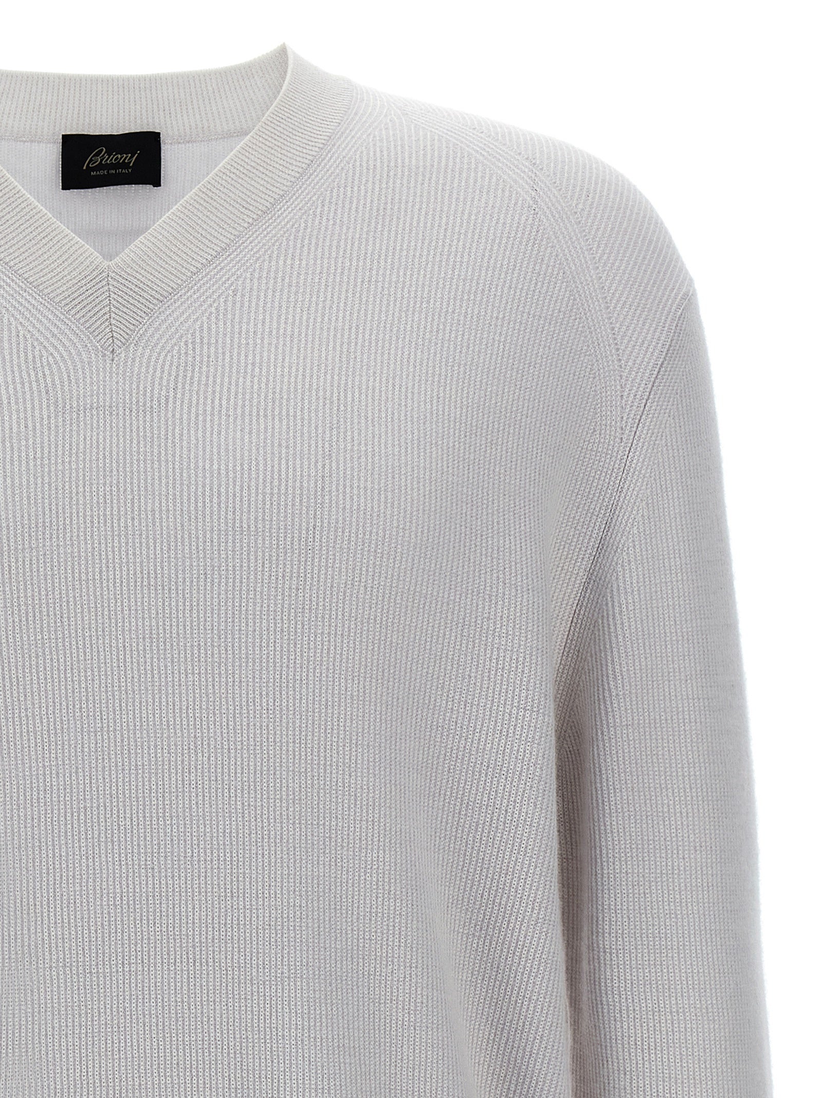 Brioni White Cashmere Cardigan - Designer Luxury Couture