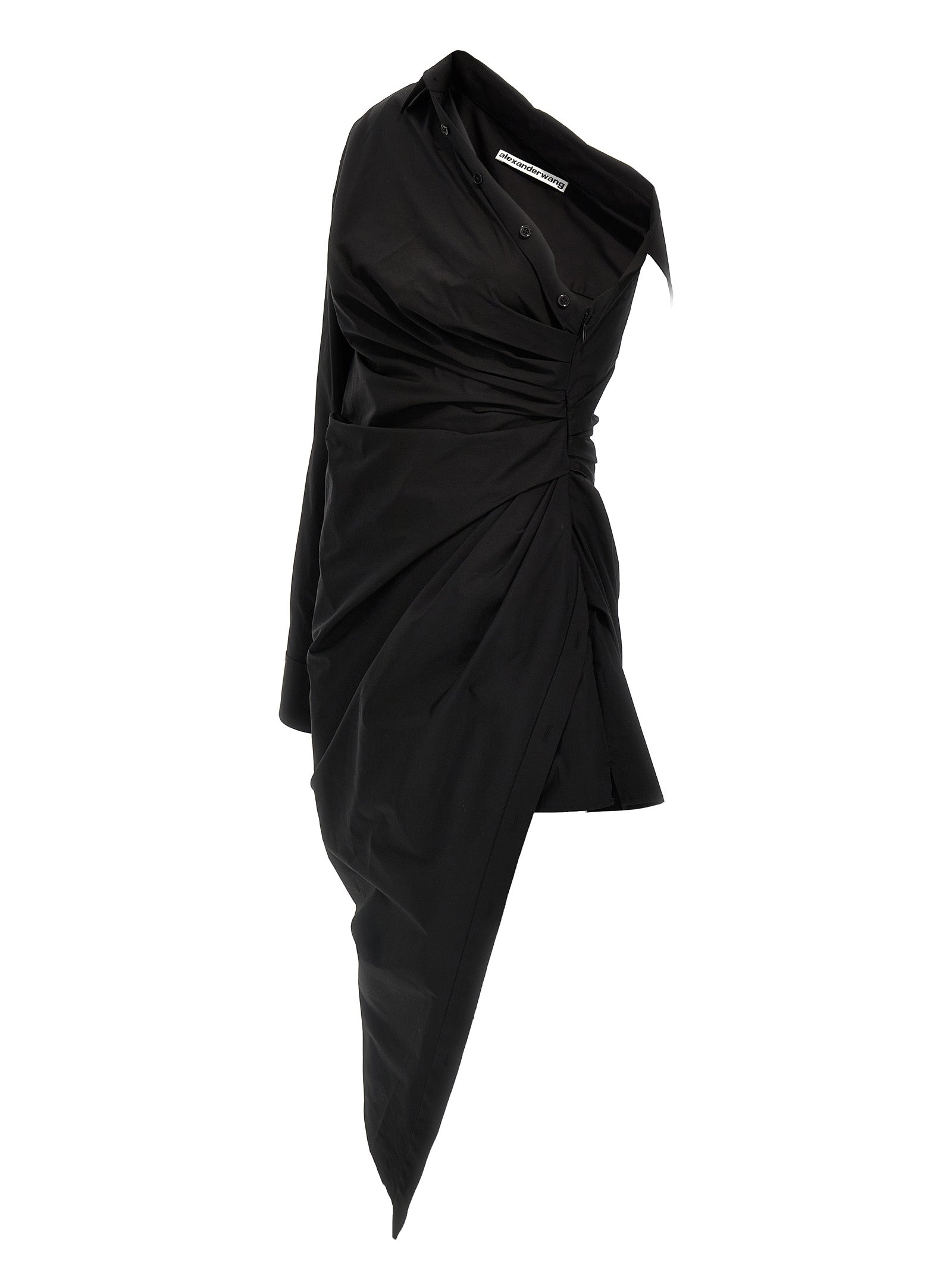Alexander Wang Black Cotton Short Dress - Designer Couture Elegance
