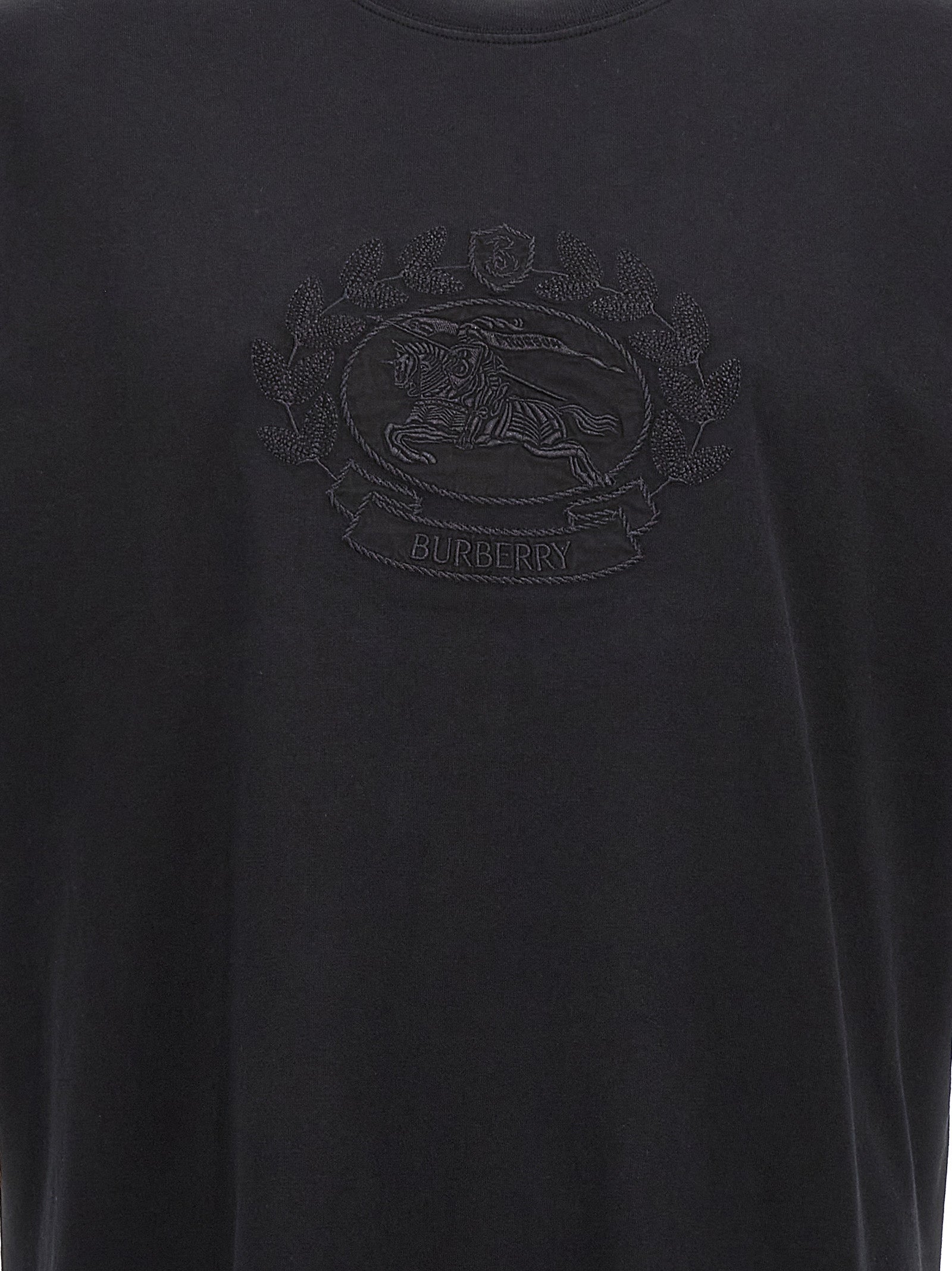 Burberry Black Cotton T-Shirt - Designer Luxury Essential