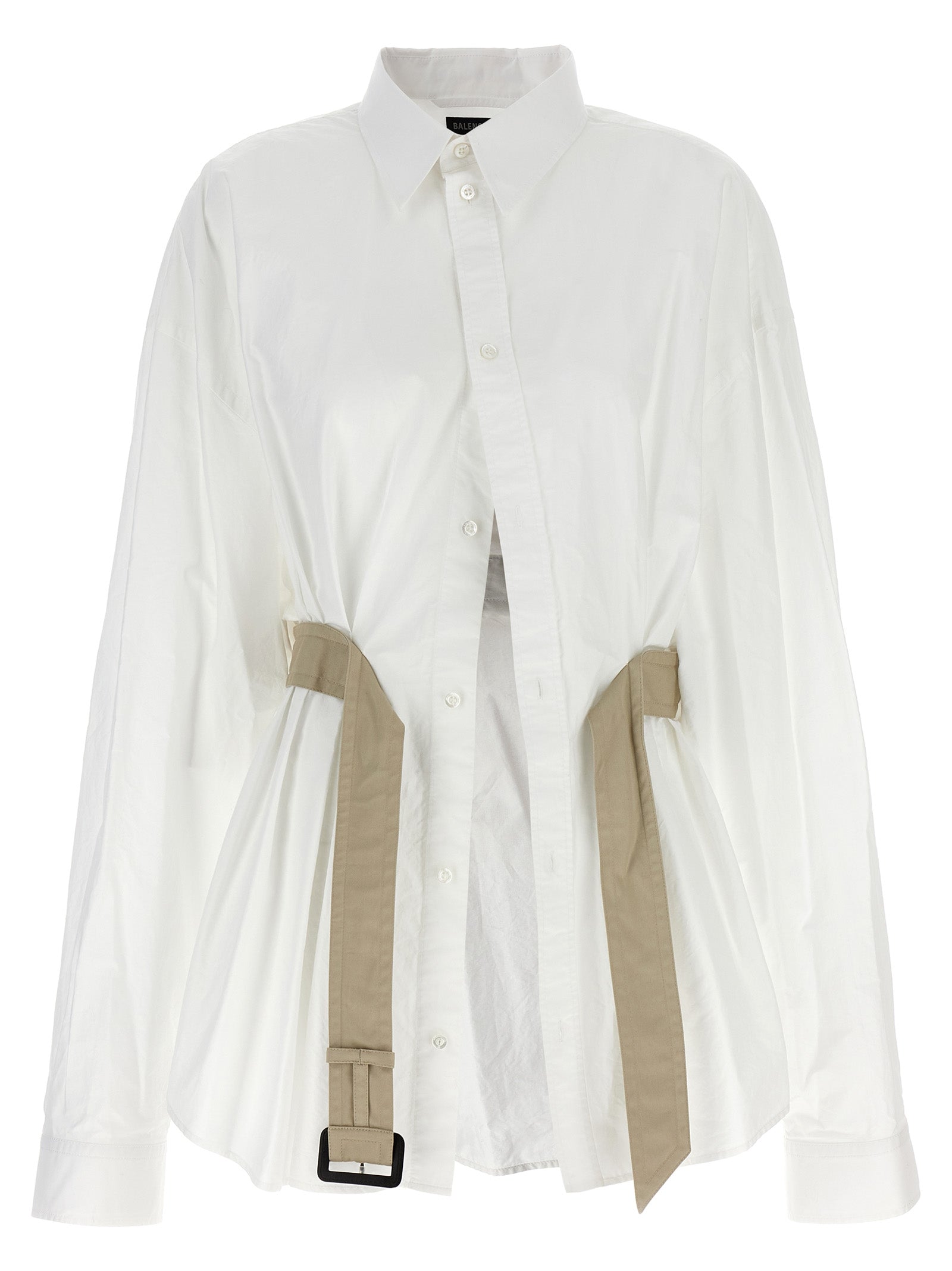 Balenciaga White Cotton Blouse - Designer Couture Elegance
