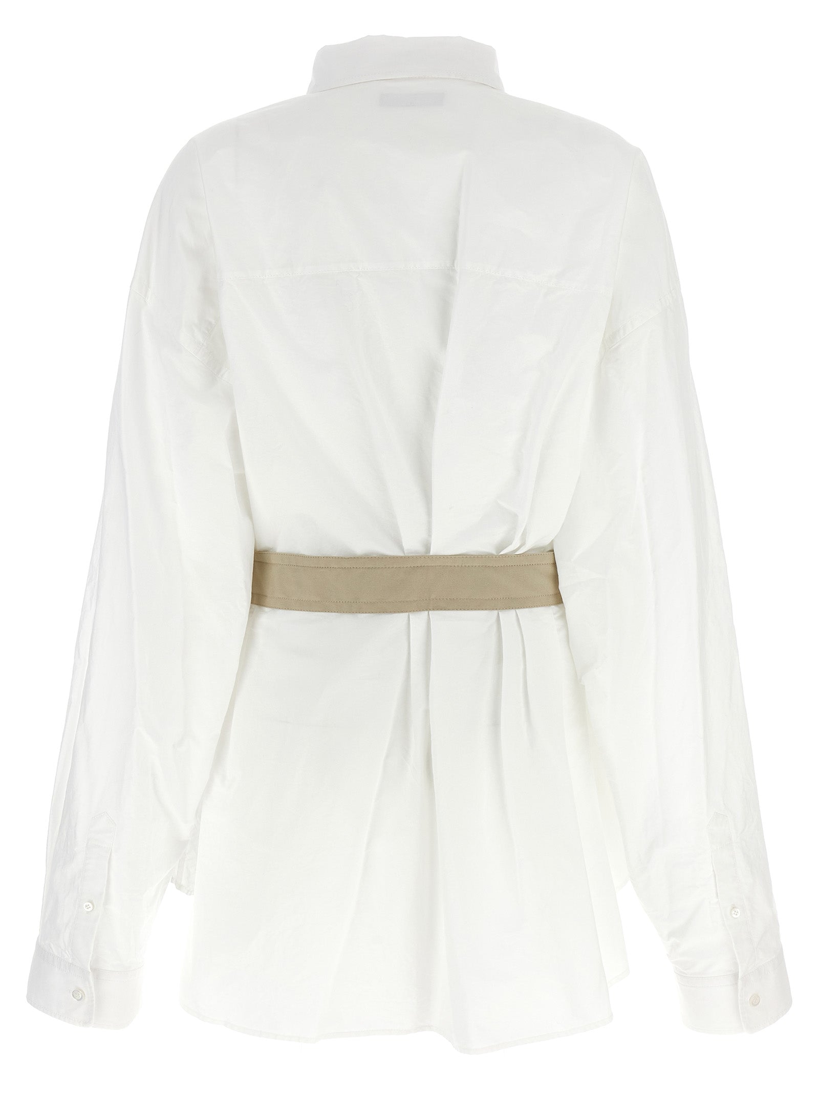 Balenciaga White Cotton Blouse - Designer Couture Elegance
