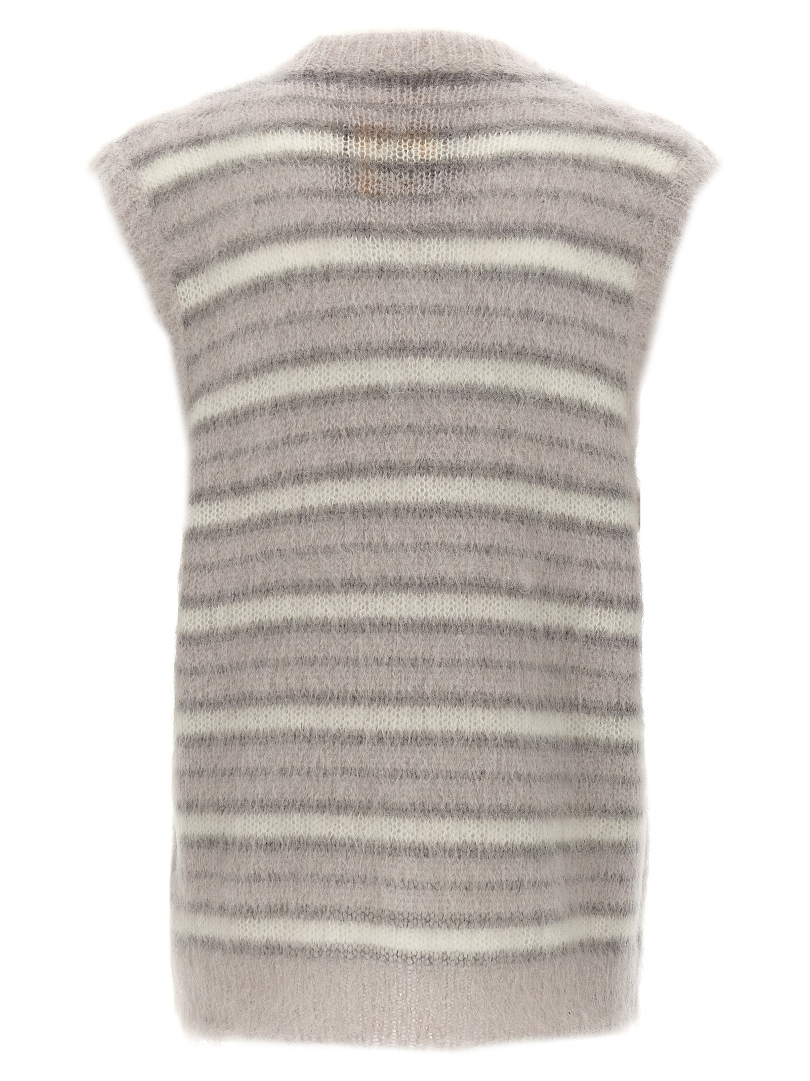 Indulge in the Marni Gray Mohair Sweatshirt, a luxurious blend of mohair and polyamide, epitomizing contemporary elegance and artisanal craftsmanship for the discerning individual.