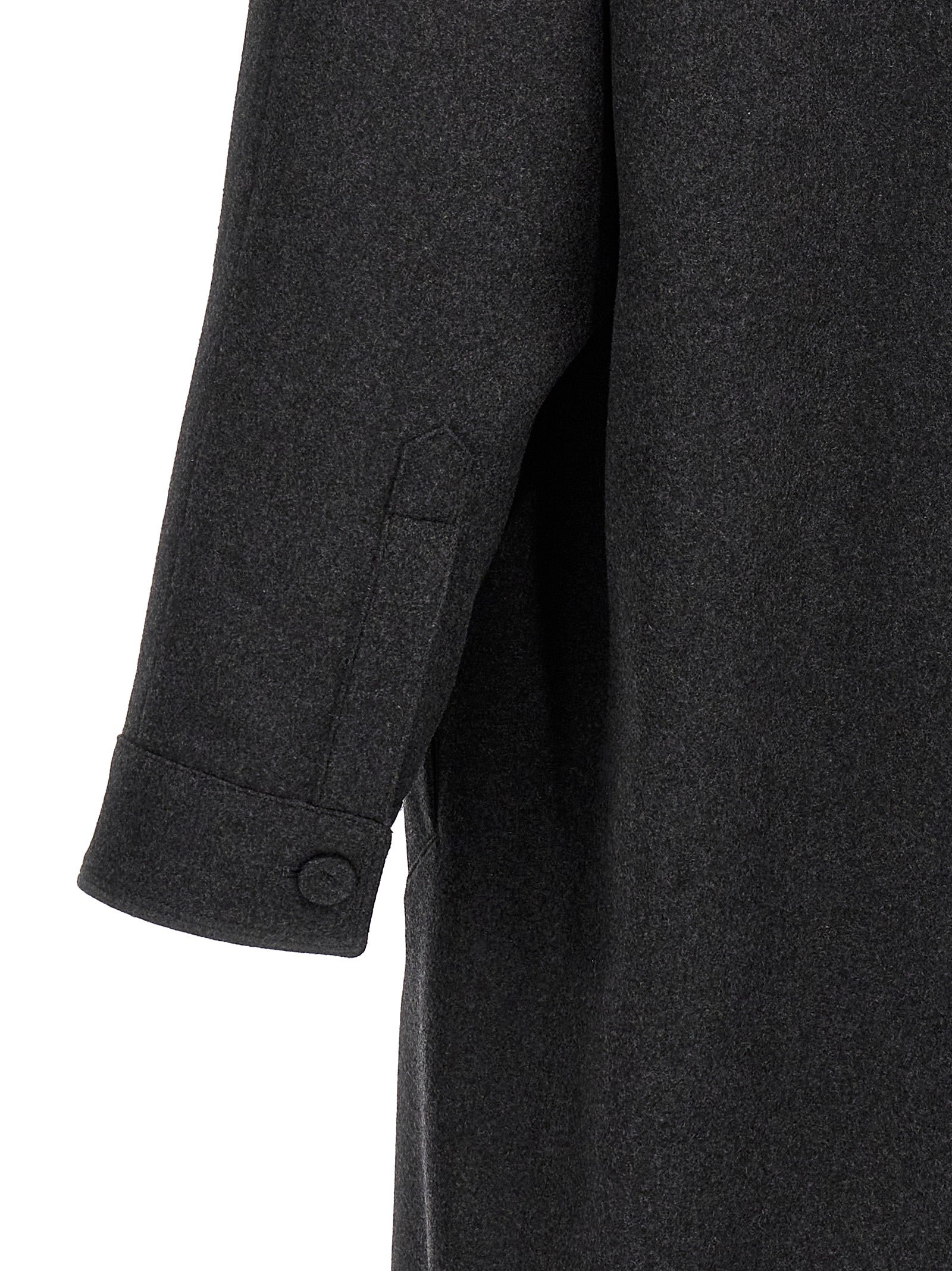 Experience the epitome of elegance with the Fendi Gray Cashmere Coat, a luxurious blend of 98% cashmere and 2% elastane, crafted in Italy for timeless sophistication.