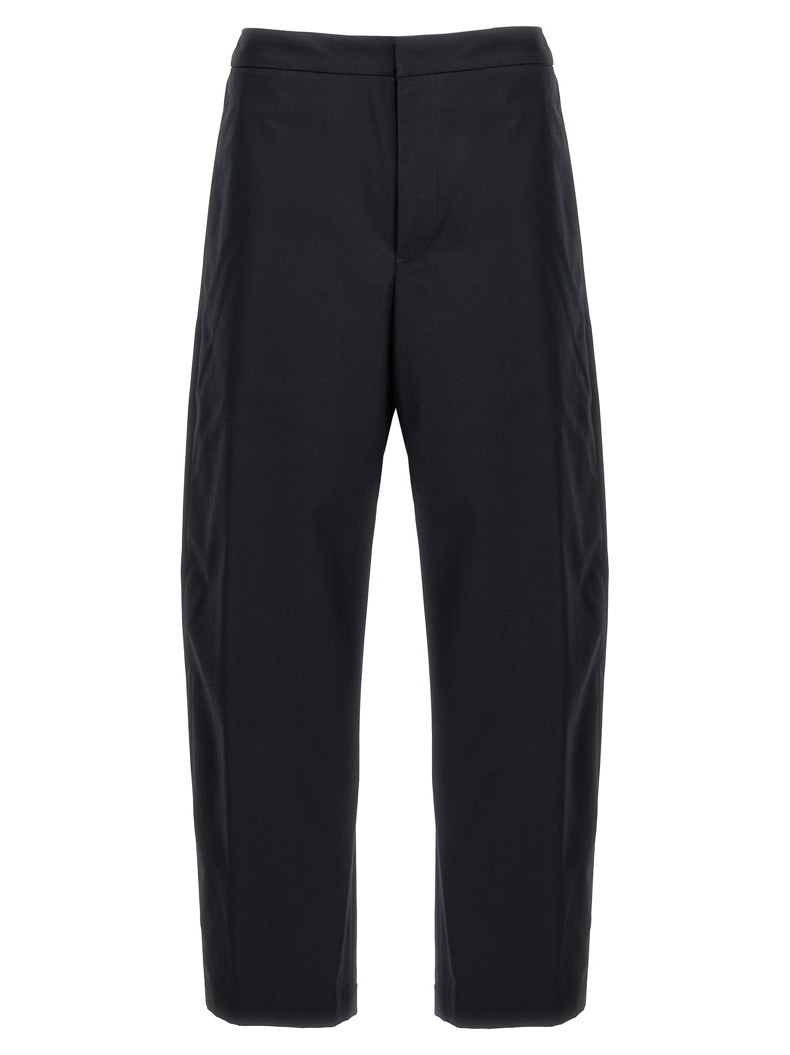 Experience the exquisite craftsmanship of Jil Sander's blue cotton casual pants, where artisanal luxury meets modern sophistication for the discerning trendsetter.