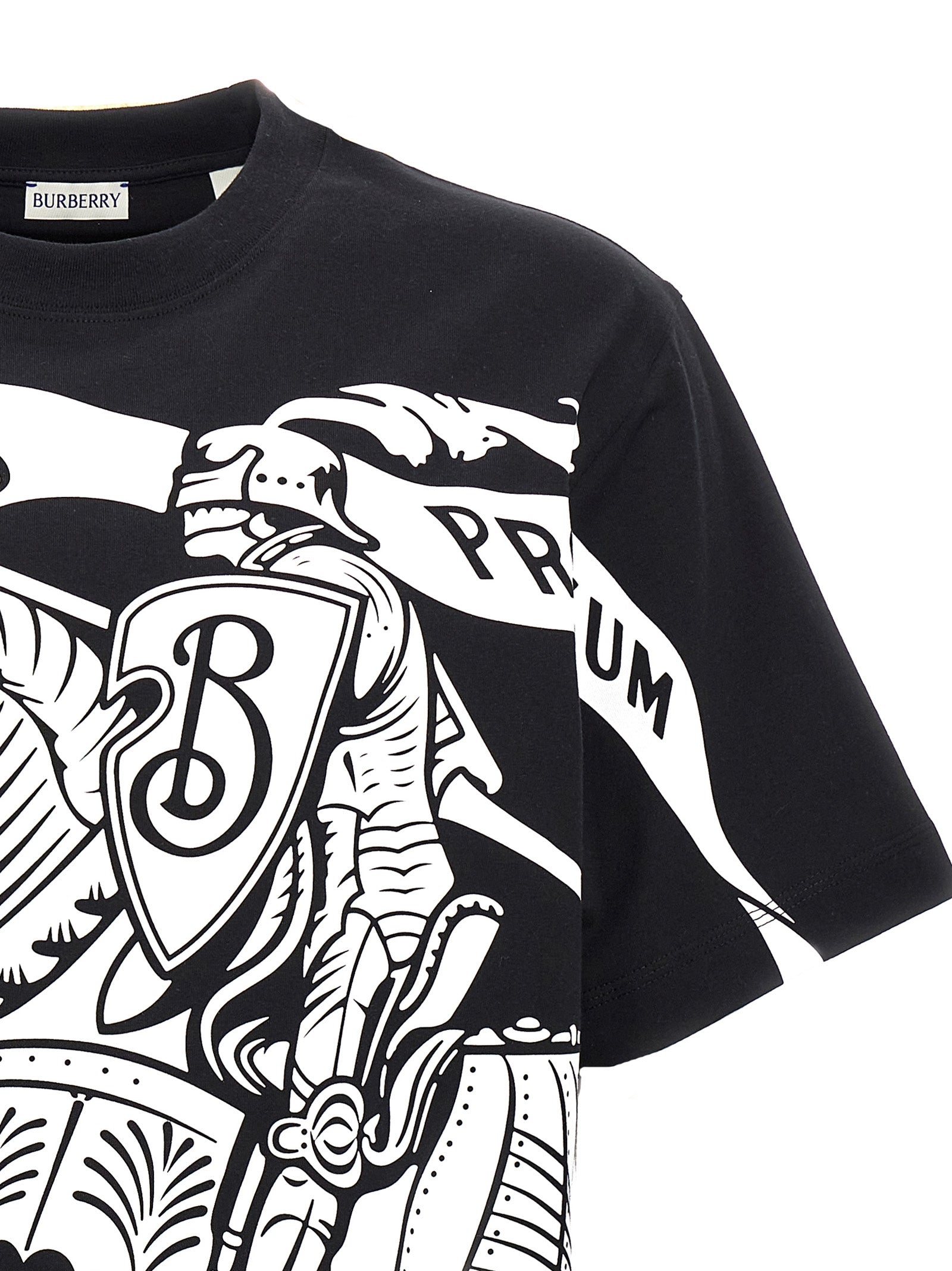 Burberry Bicolor Cotton T-Shirt - Artisanal Luxury Statement