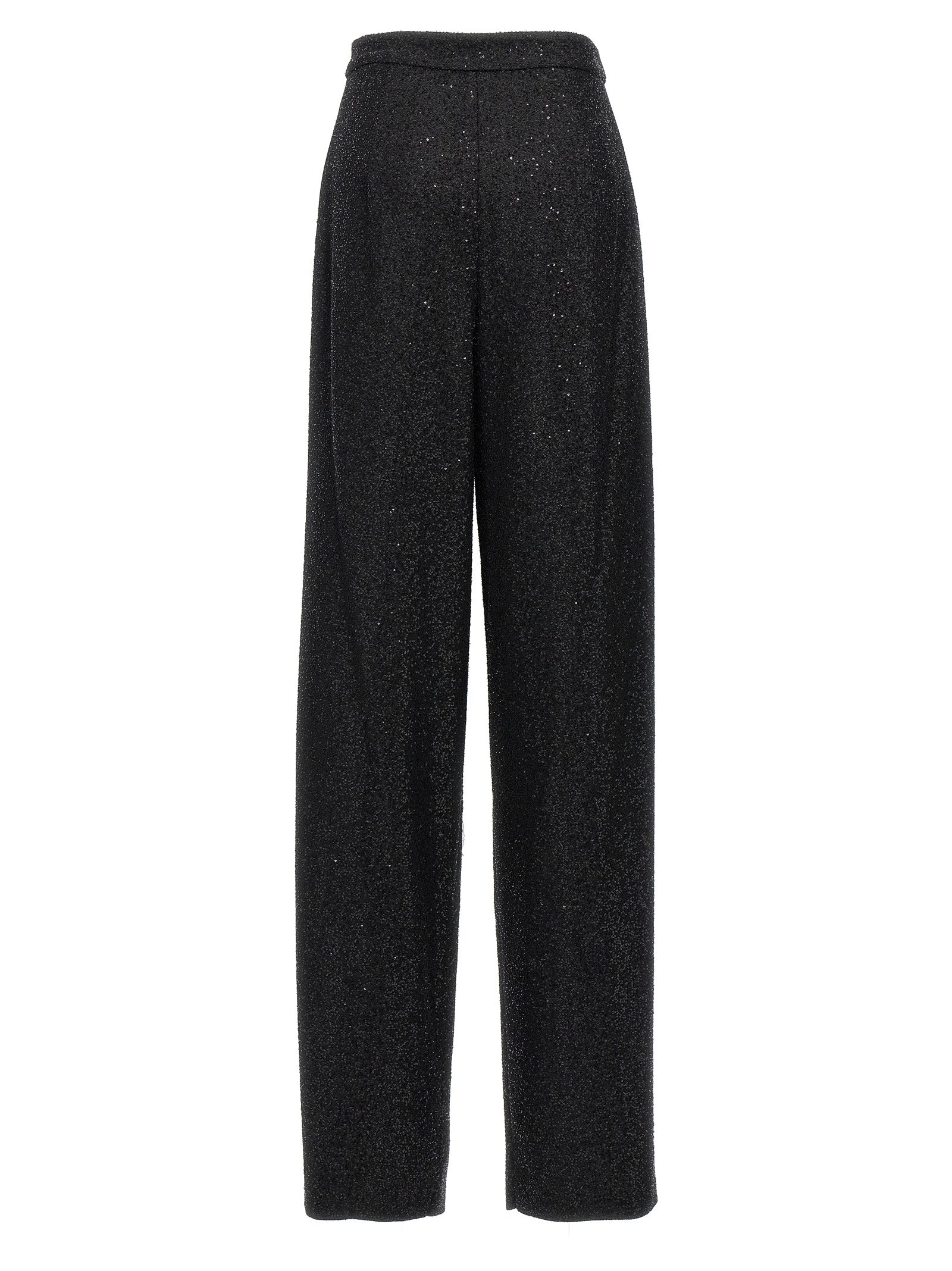 Experience the allure of Max Mara's Navigli Black Viscose Dress Pants, where exquisite craftsmanship meets luxurious materials, perfect for commanding attention at any occasion.