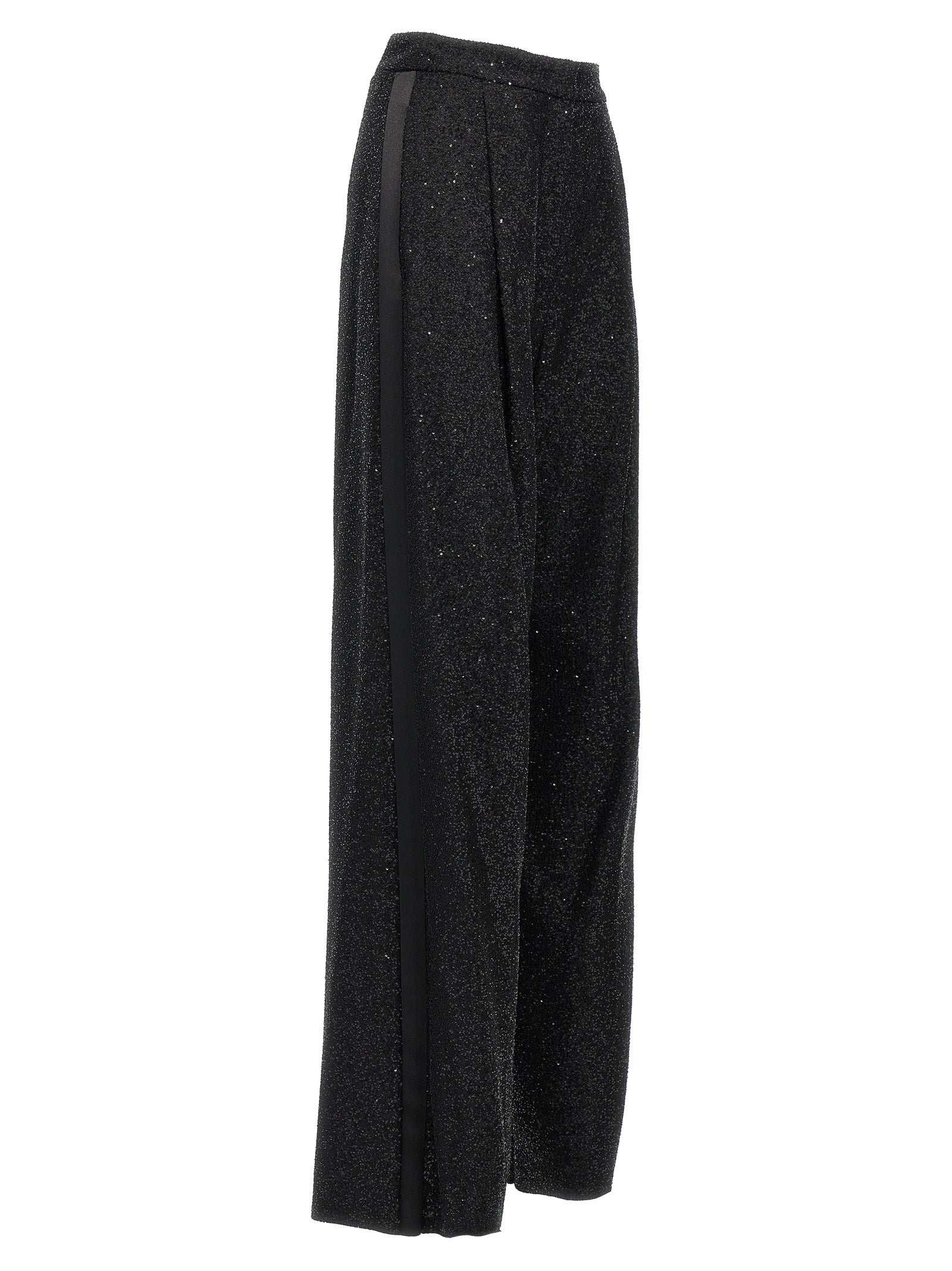 Discover the Max Mara 'Navigli' Black Viscose Dress Pants, where exquisite craftsmanship meets luxurious elegance, perfect for making a statement at any occasion.