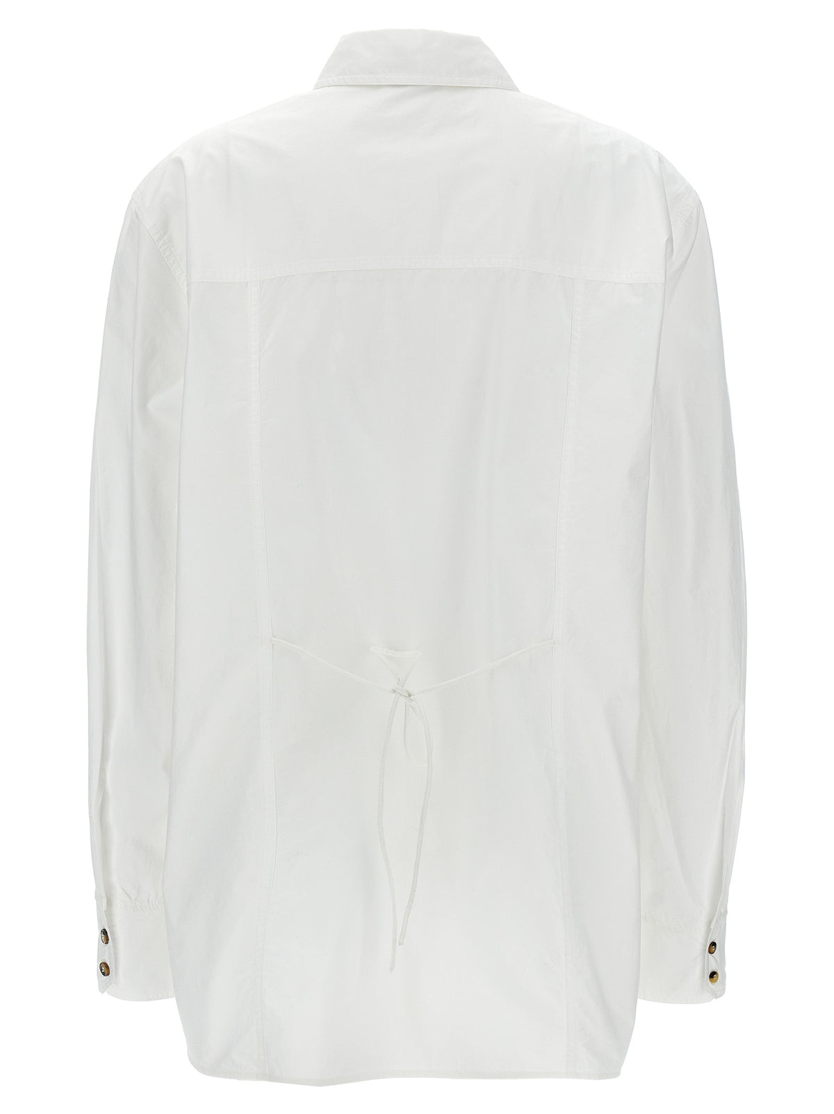 Ganni White Cotton Blouse - Timeless Elegance Redefined