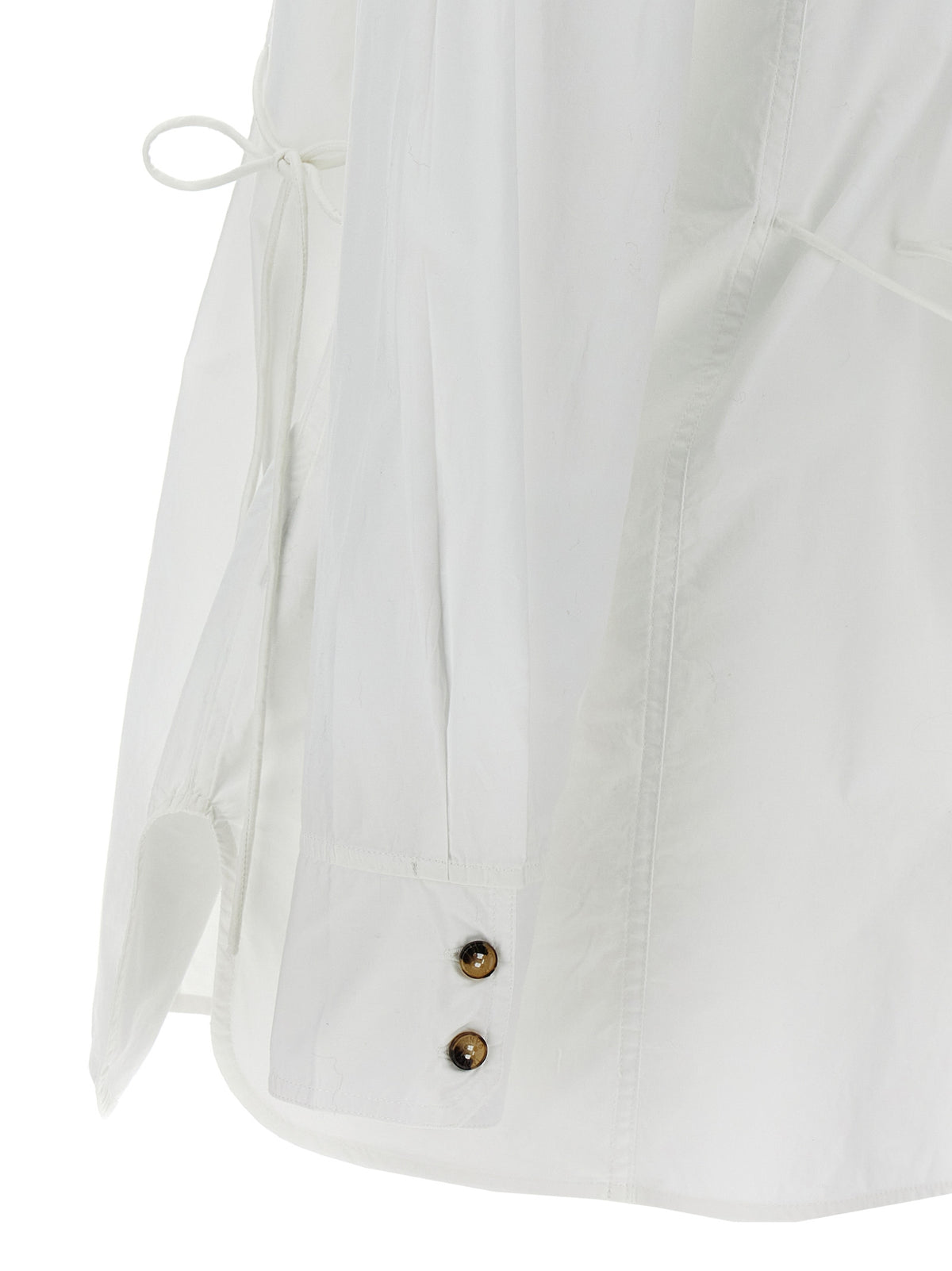 Ganni White Cotton Blouse - Timeless Elegance for the Discerning