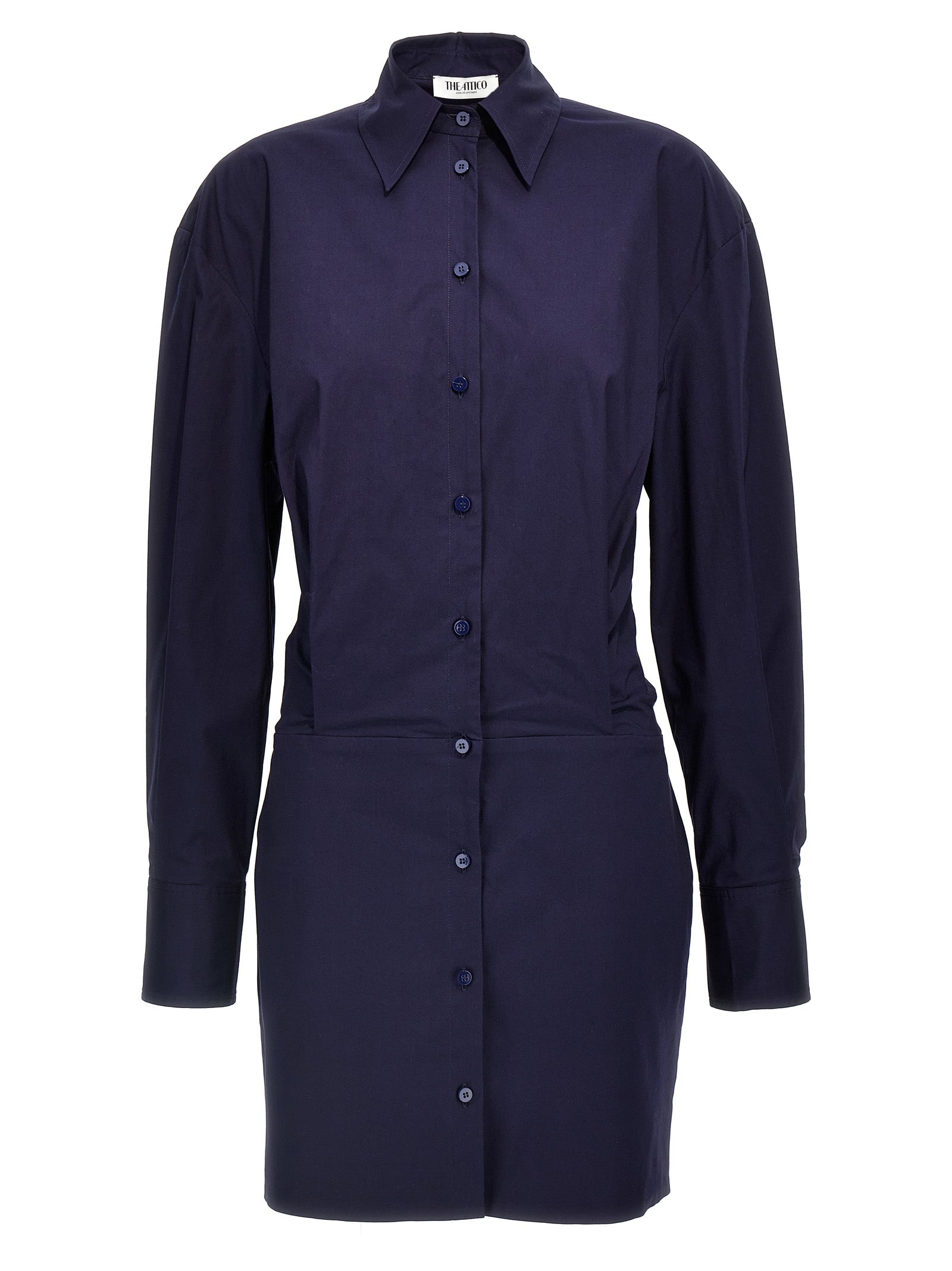 Indulge in The Attico Blue Cotton Short Dress, a luxurious blend of Italian craftsmanship and modern elegance, perfect for creating unforgettable moments.