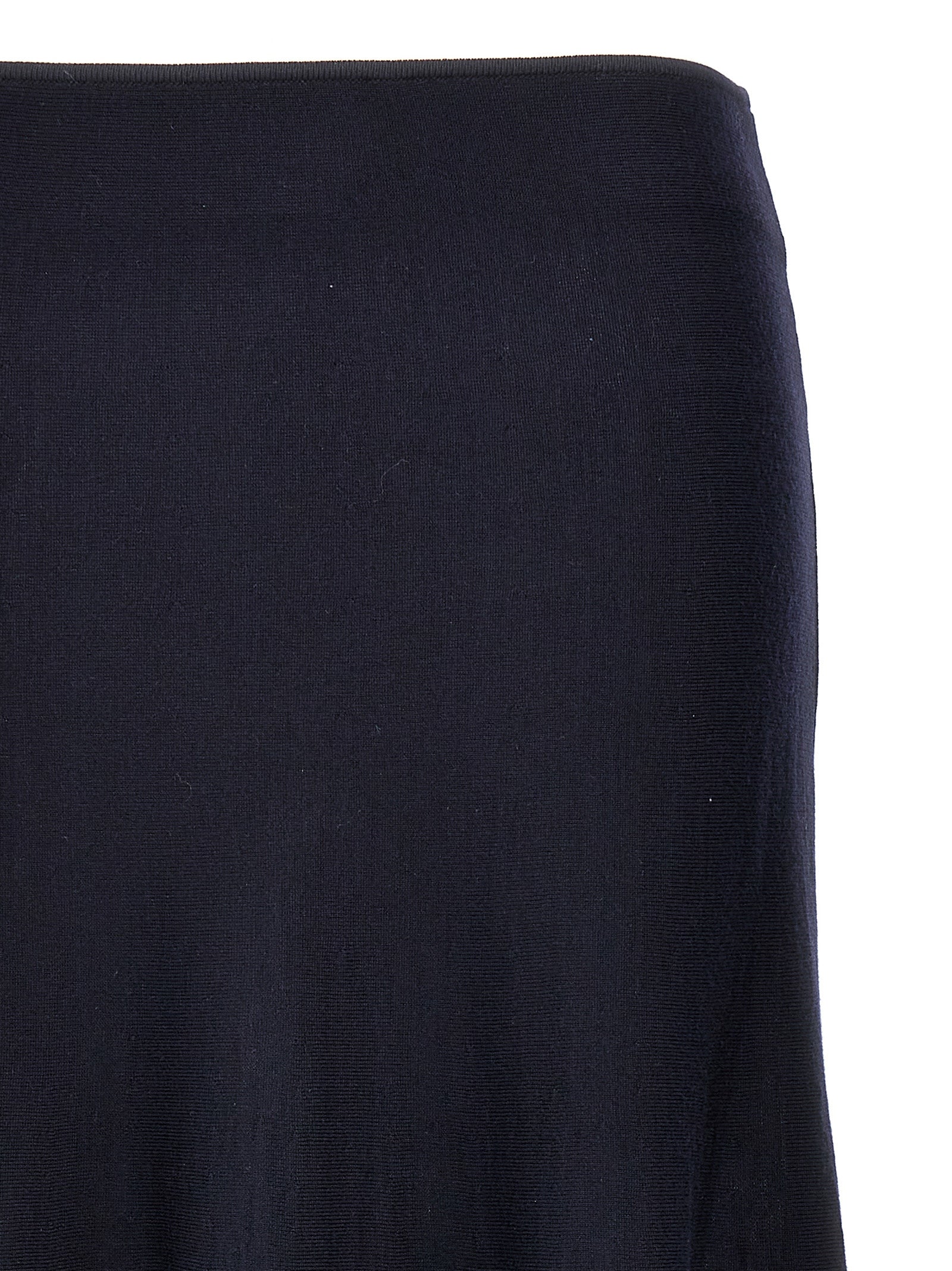 Elevate your style with KHAITE's Mayu blue wool midi skirt, a luxurious blend of Italian craftsmanship and timeless elegance, perfect for any sophisticated occasion.