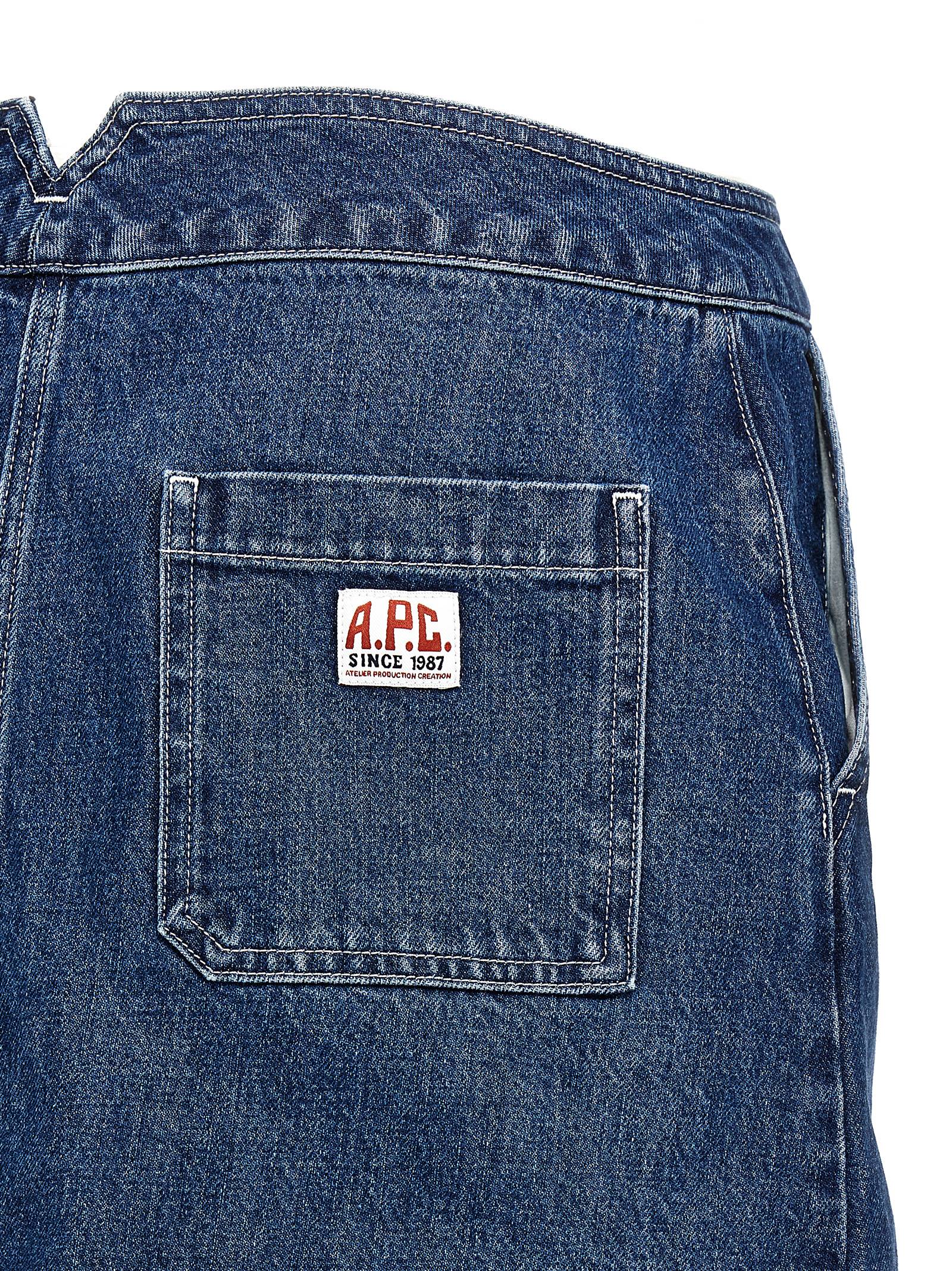 A.P.C. Blue Cotton Long Skirt