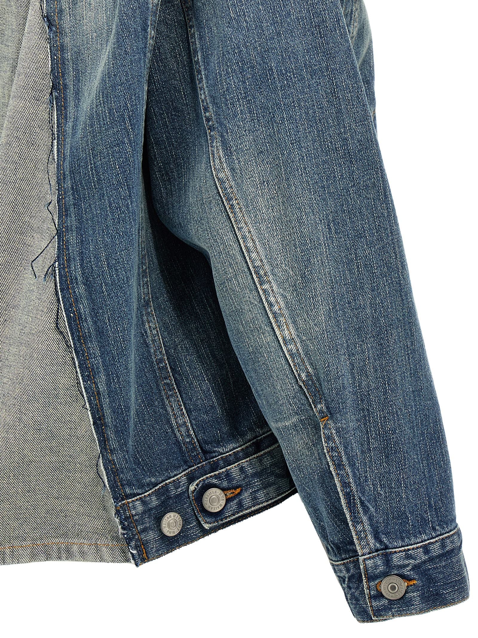 Experience the artistry of the MM6 Maison Margiela Blue Cotton Denim Jacket, where avant-garde design meets timeless craftsmanship, perfect for the discerning individual.