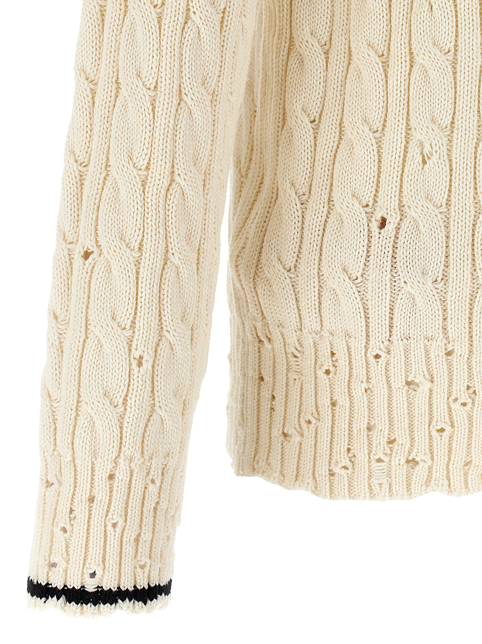 Elevate your style with the Marni White Cotton Cardigan, a luxurious blend of artisanal craftsmanship and avant-garde design, perfect for discerning individuals.