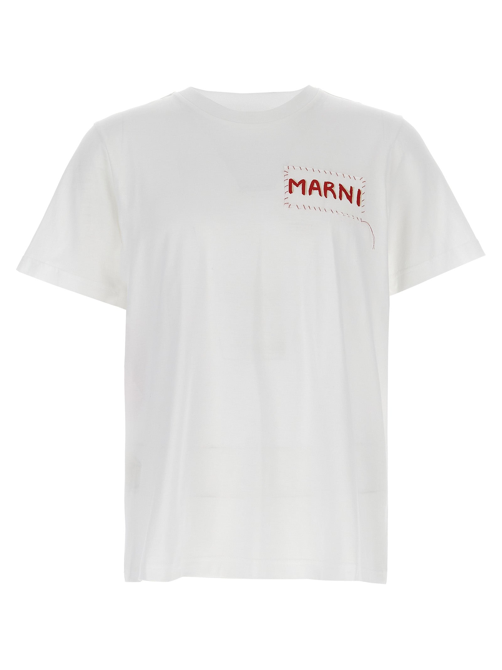 Elevate your wardrobe with the MARNI White Cotton T-Shirt, a luxurious blend of comfort and style, perfect for those who embody sophistication and elegance.