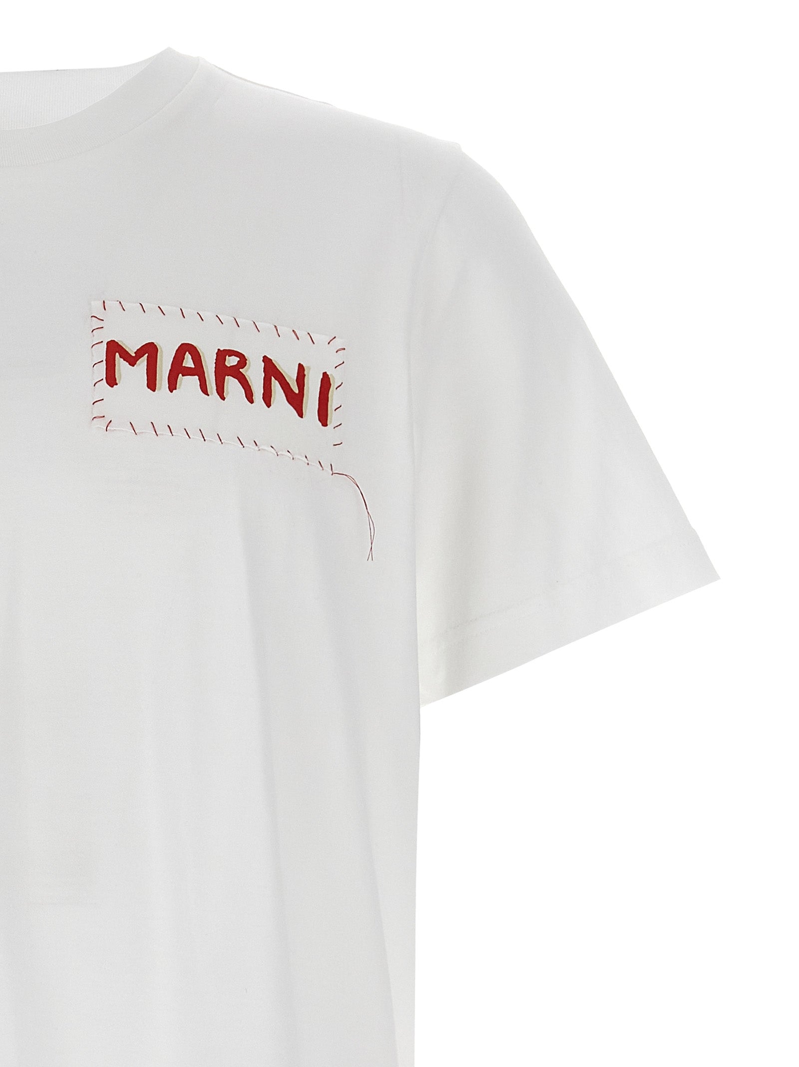 Elevate your wardrobe with the MARNI White Cotton T-Shirt, a luxurious blend of comfort and style, perfect for those who embody sophistication and elegance.