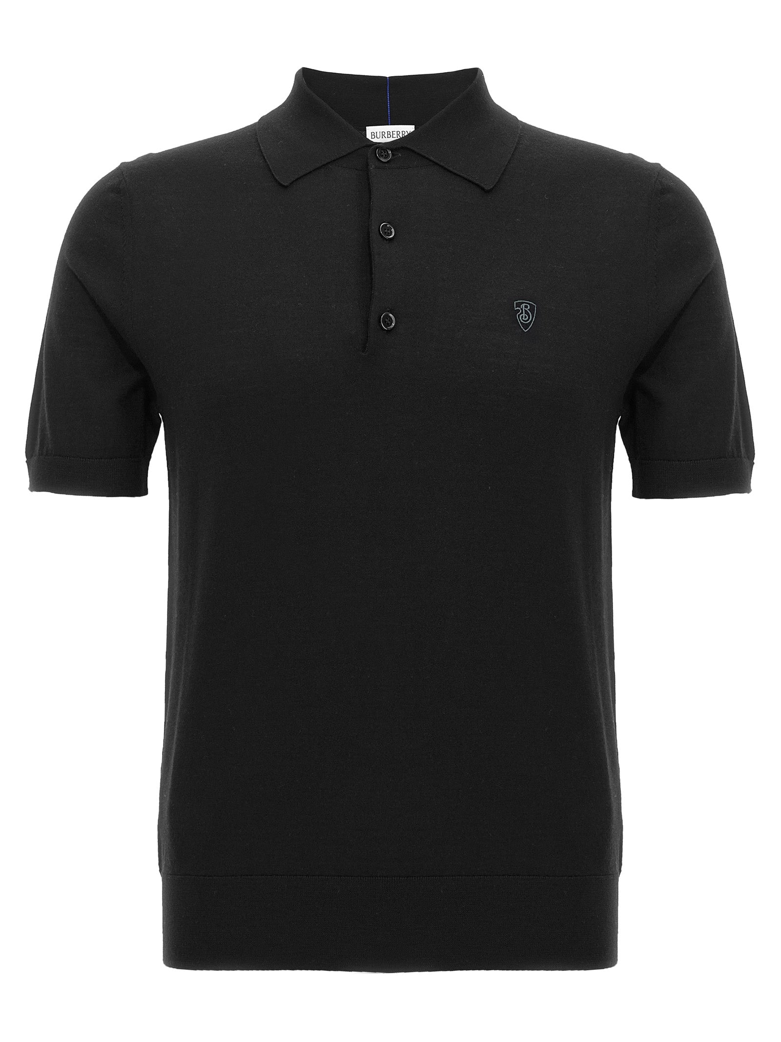 Burberry Black Wool Polo Shirt | Luxury Designer Couture