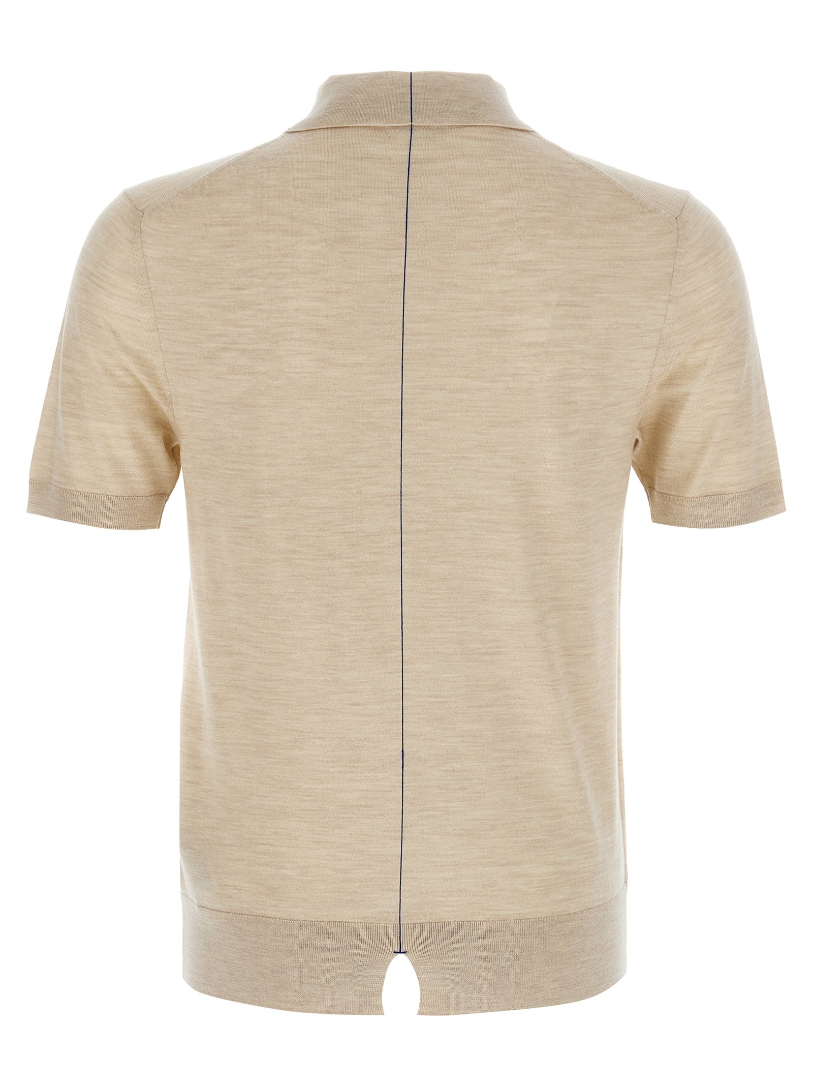Burberry Beige Wool Polo Shirt | Designer Luxury Couture