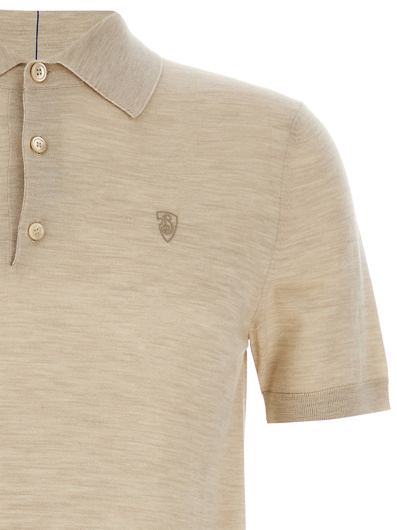 Burberry Beige Wool Polo Shirt | Designer Luxury Couture