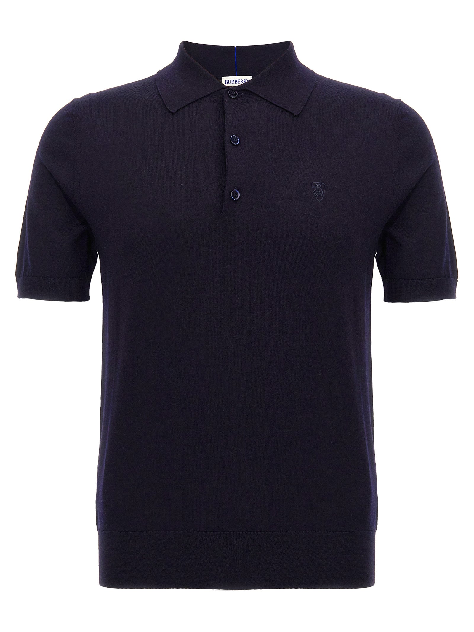 Burberry Blue Wool Polo Shirt | Artisanal Luxury Elegance