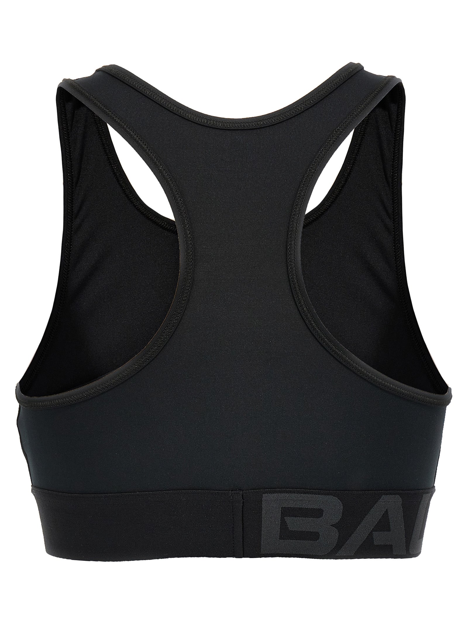 Balenciaga Black Polyester Sport Bra - Designer Luxe Athleisure