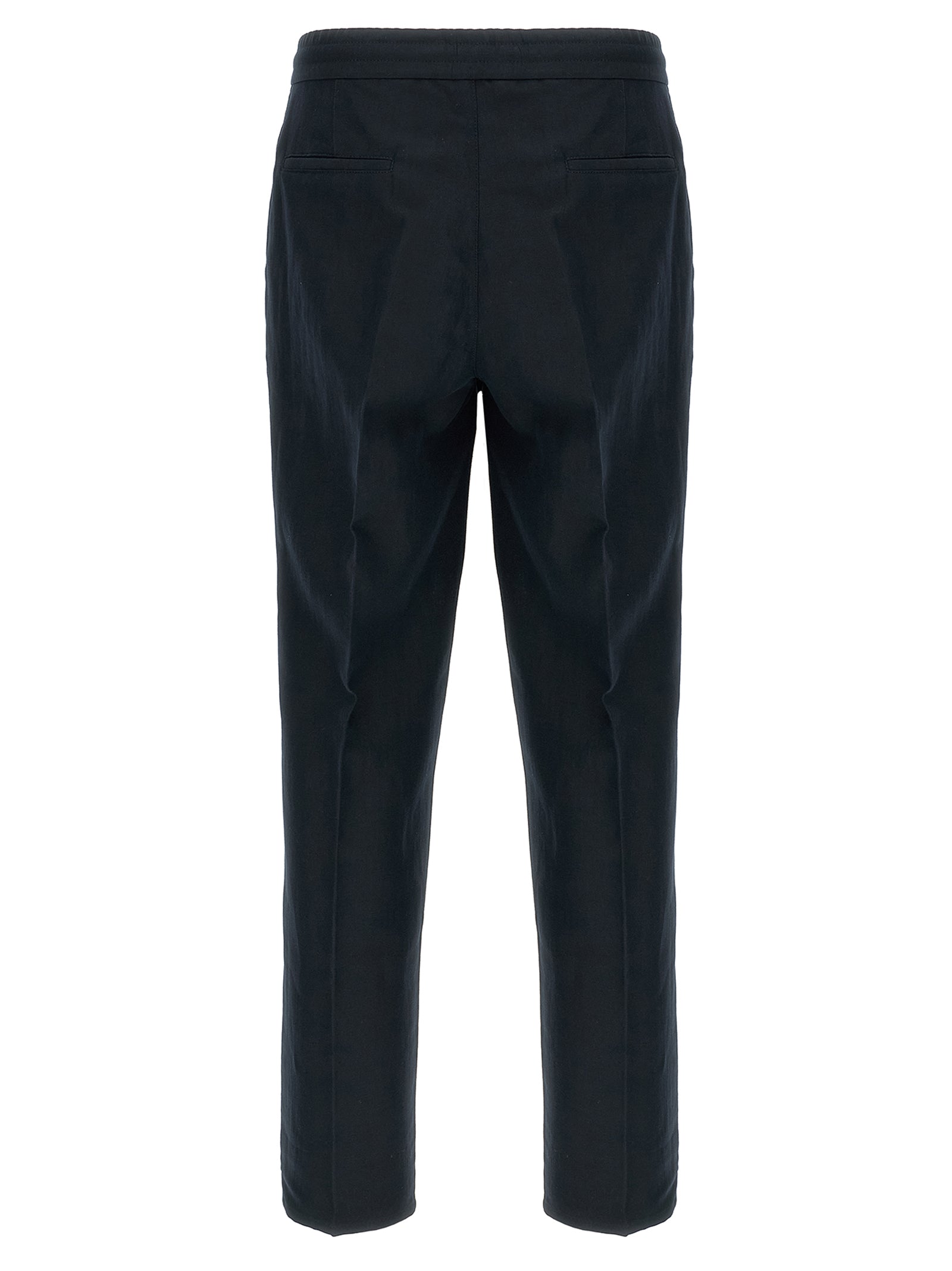 Brunello Cucinelli Blue Linen Casual Pants - Artisanal Luxury