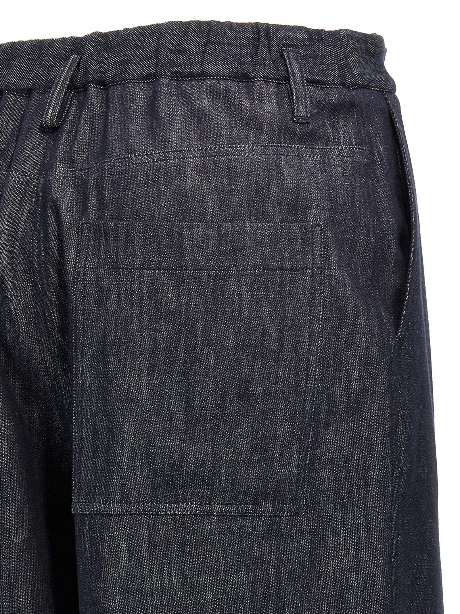 Brunello Cucinelli Blue Cotton A-line Palazzo Pants Couture