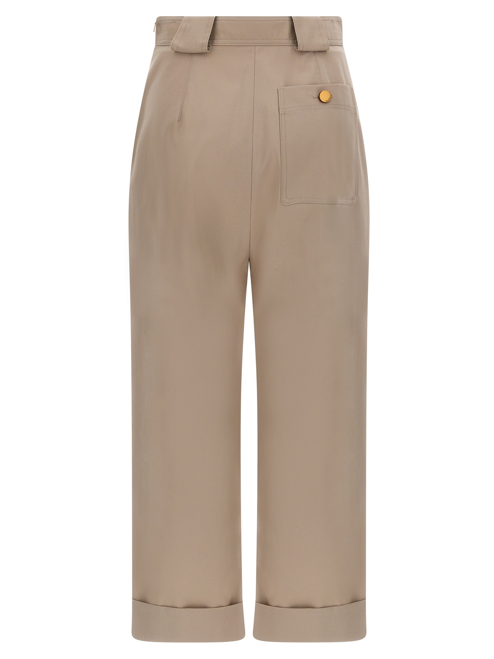 Indulge in the artisanal elegance of Max Mara's 'Palio' trousers, crafted from luxurious cotton gabardine for timeless sophistication and effortless allure.
