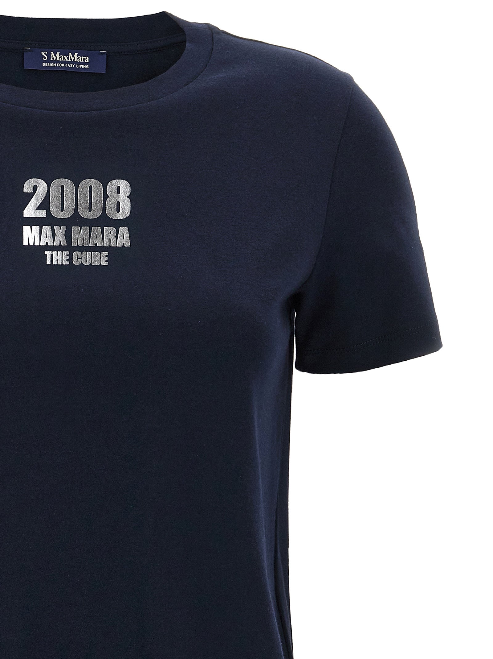 Elevate your style with the MAX MARA 'S' Quieto T-shirt, a luxurious 100% cotton piece from the 2008 collection, embodying effortless elegance and timeless sophistication.