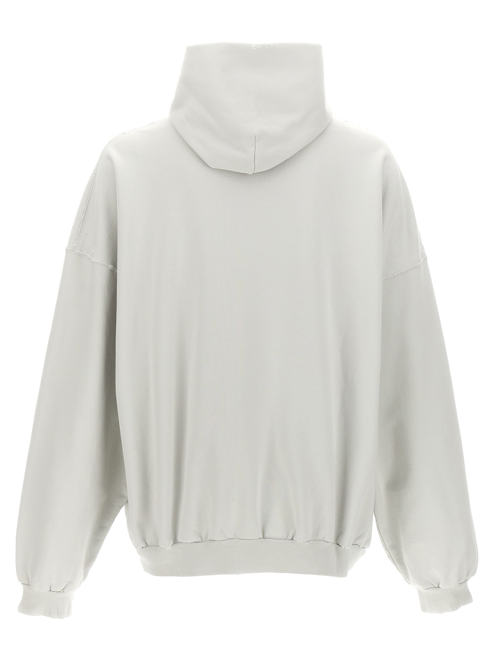 Balenciaga White Cotton Sweatshirt - Designer Luxury Couture
