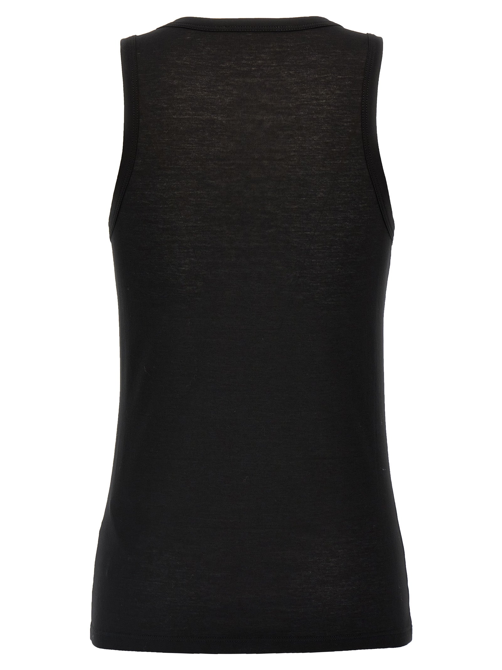 Elevate your wardrobe with the Jil Sander Black Cotton Sleeveless T-Shirt, a luxurious Italian piece that embodies timeless elegance and effortless sophistication.