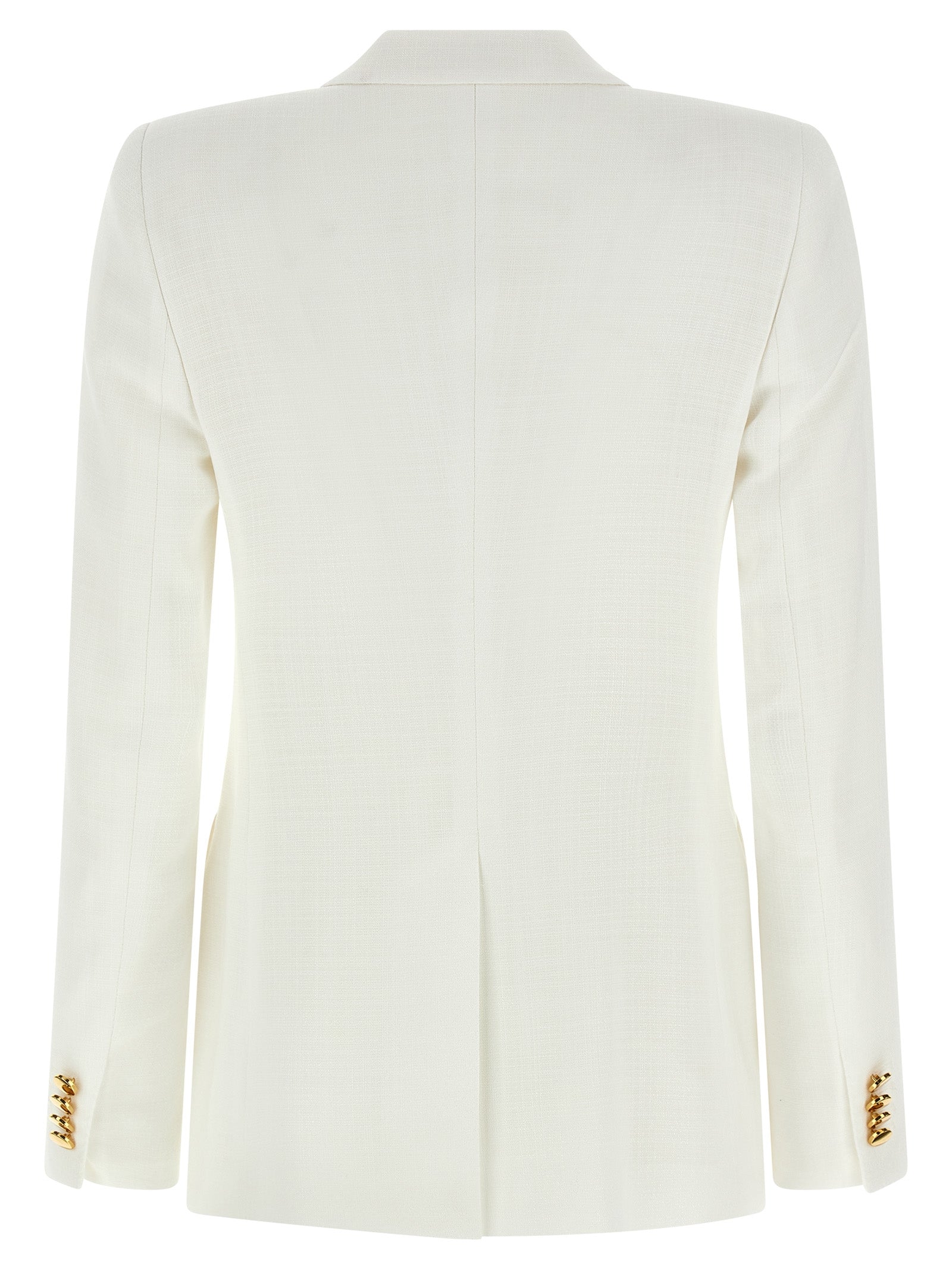 Indulge in the Tagliatore White Viscose Blazer, a masterpiece of artisanal luxury tailoring, crafted for those who embody elegance and sophistication.