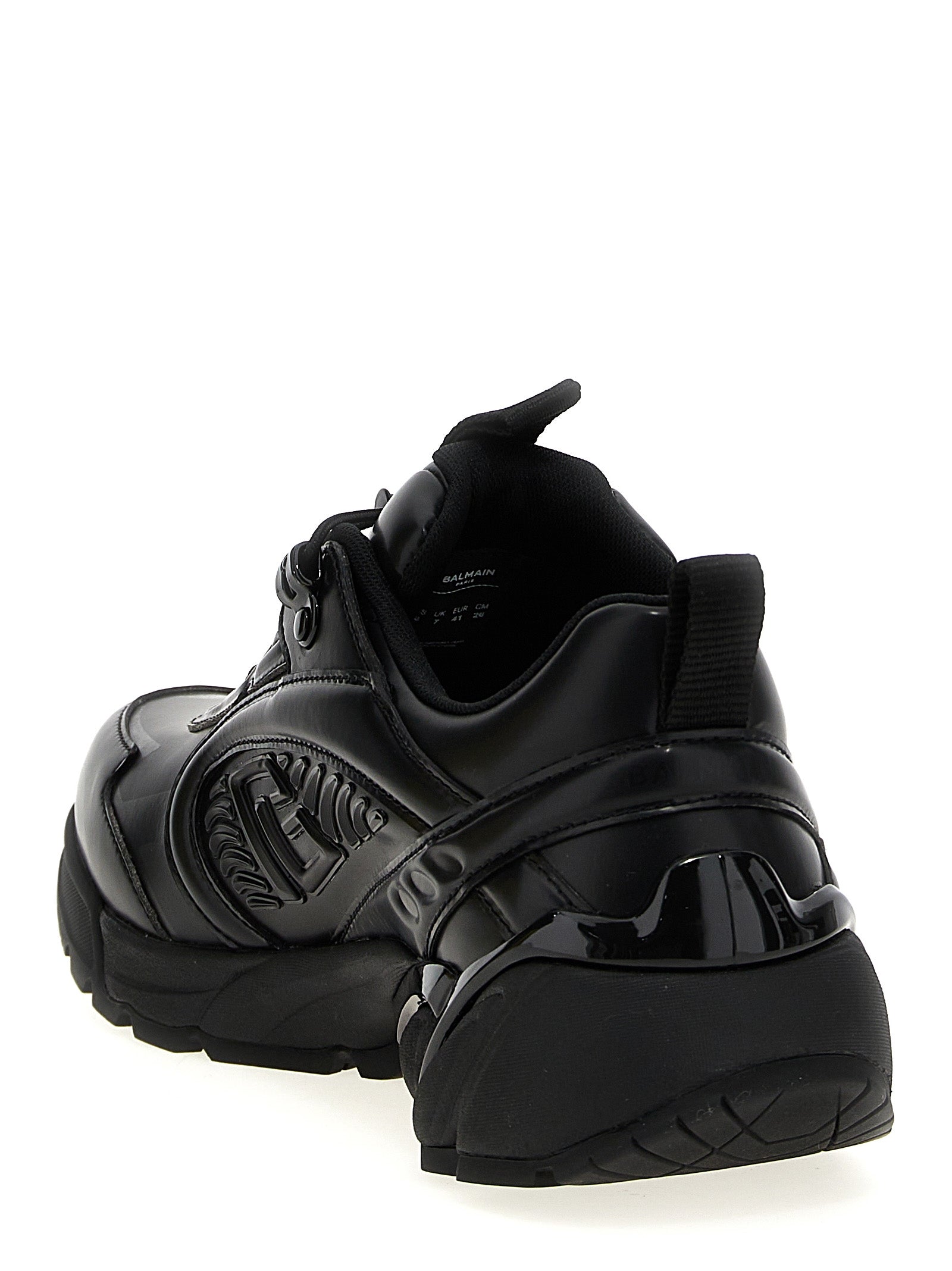 Balmain Black Nylon Athletic Sneakers