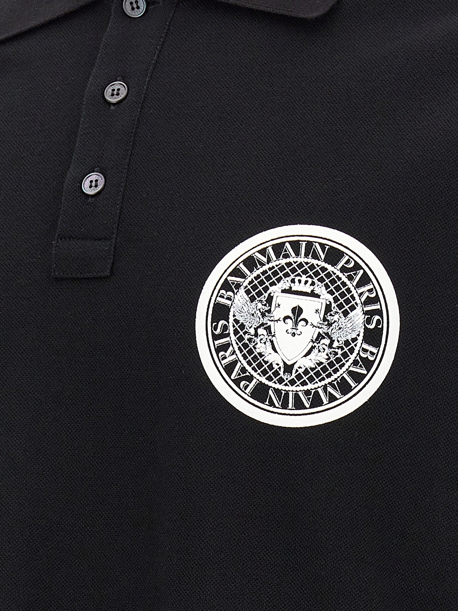 Balmain Bicolor Cotton Polo Shirt
