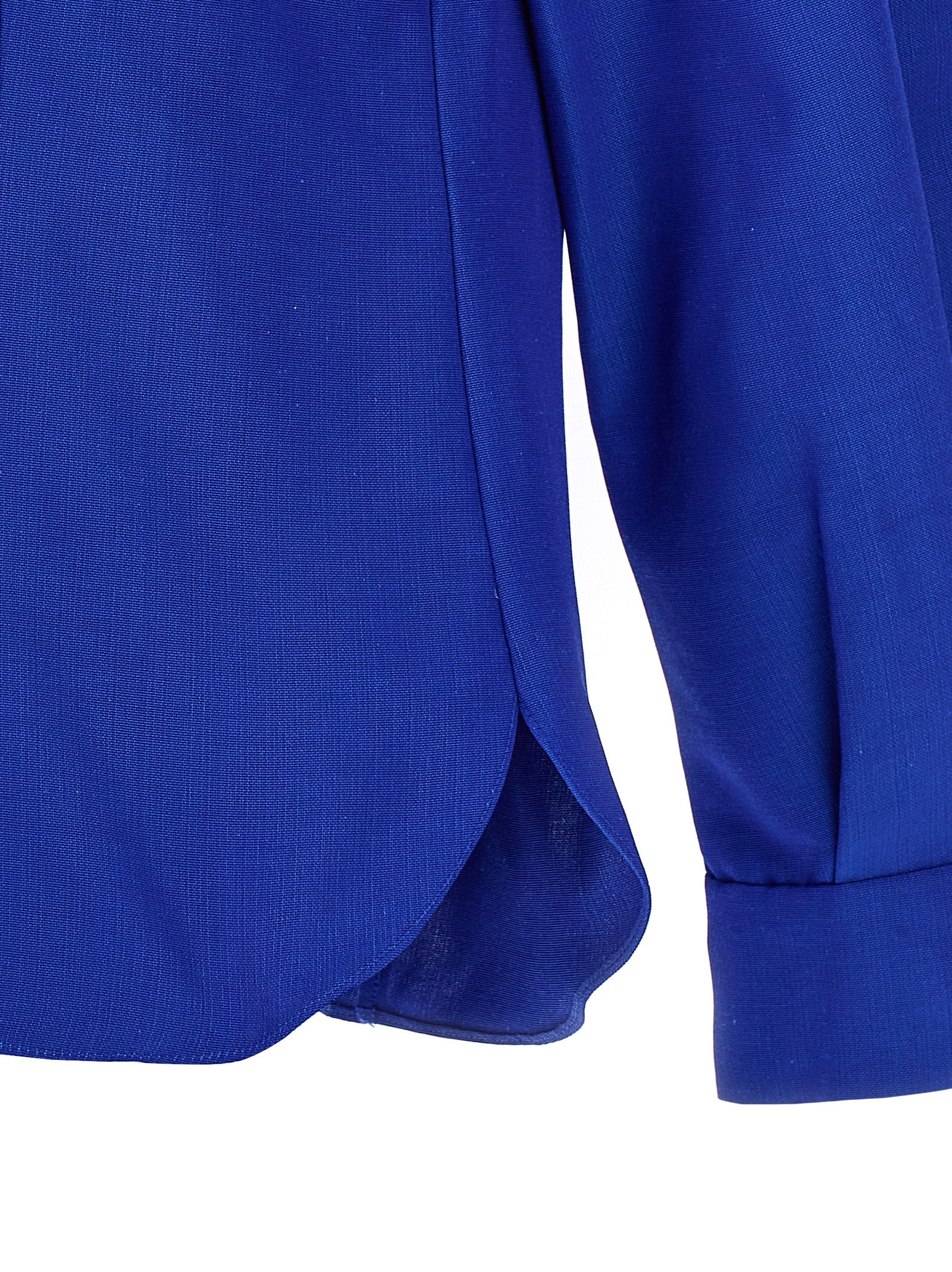 Carolina Herrera Blue Cotton Blouse | Designer Couture Elegance