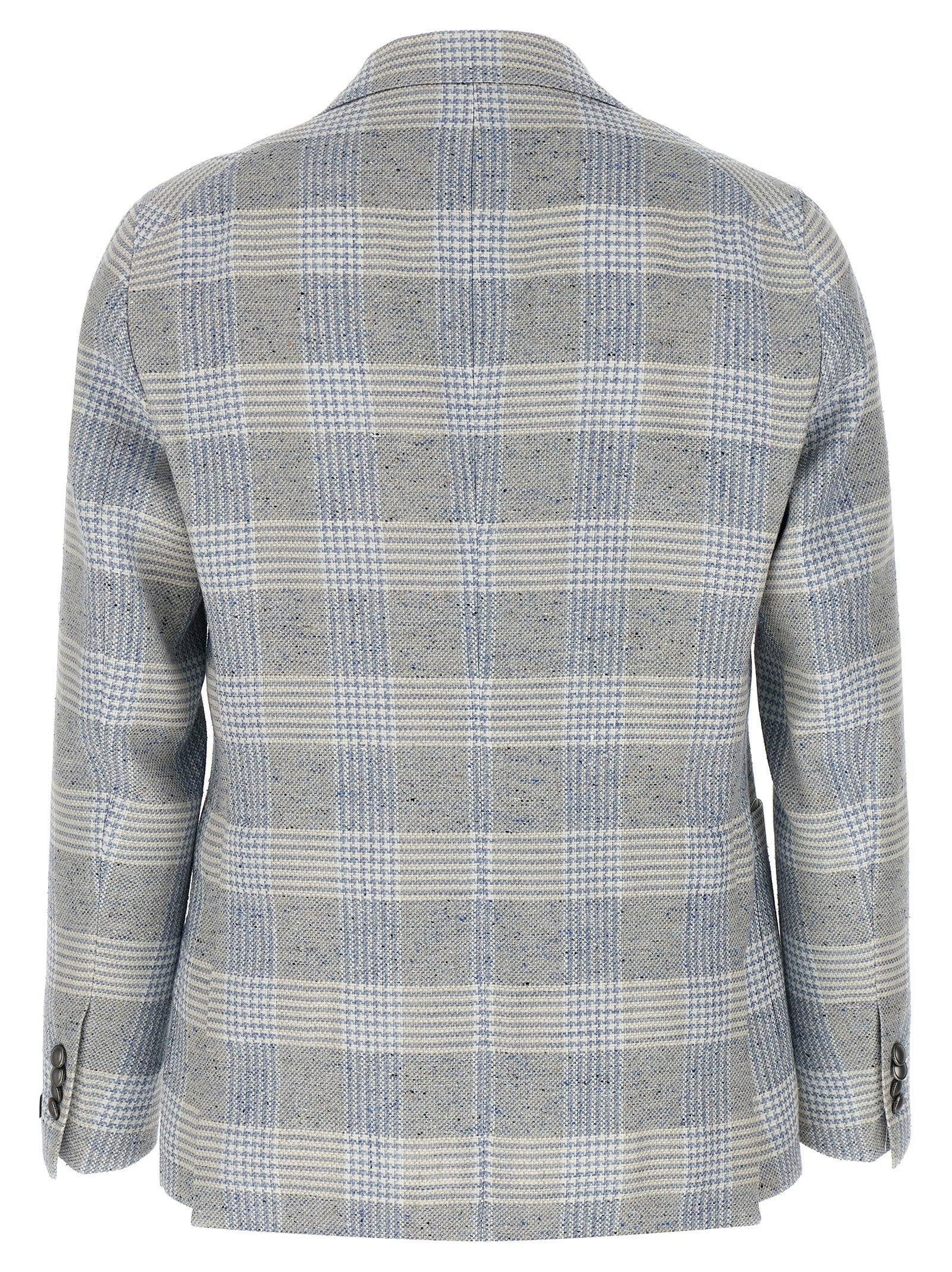 Elevate your style with the Tagliatore Montecarlo Blue Cotton Blazer, a masterful blend of luxury fabrics that embodies sophistication and timeless elegance.