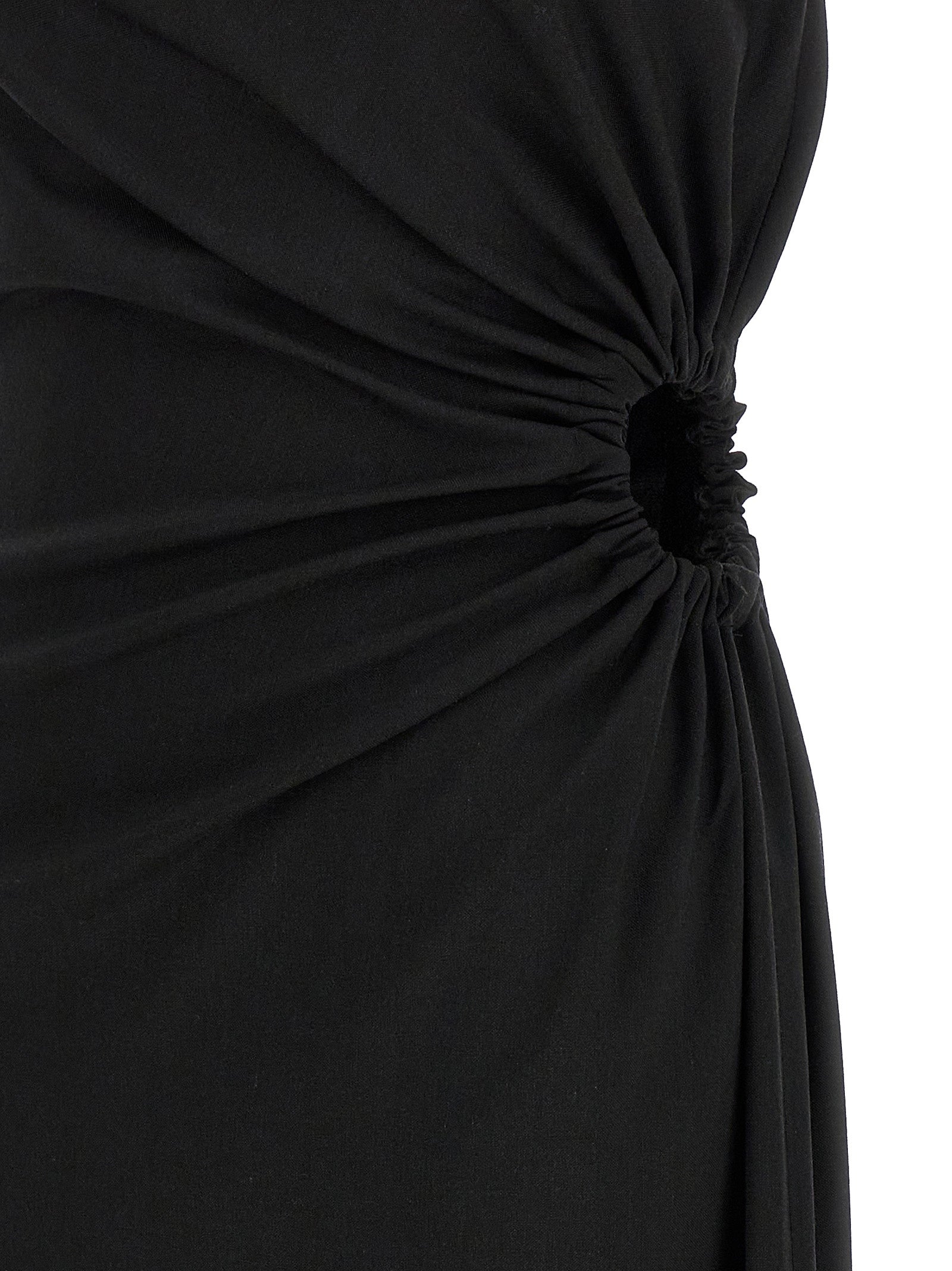 Elevate your elegance with the Max Mara Black Virgin Wool Long Dress, a luxurious blend of virgin wool, mohair, and silk, crafted for those who embody sophistication and allure.