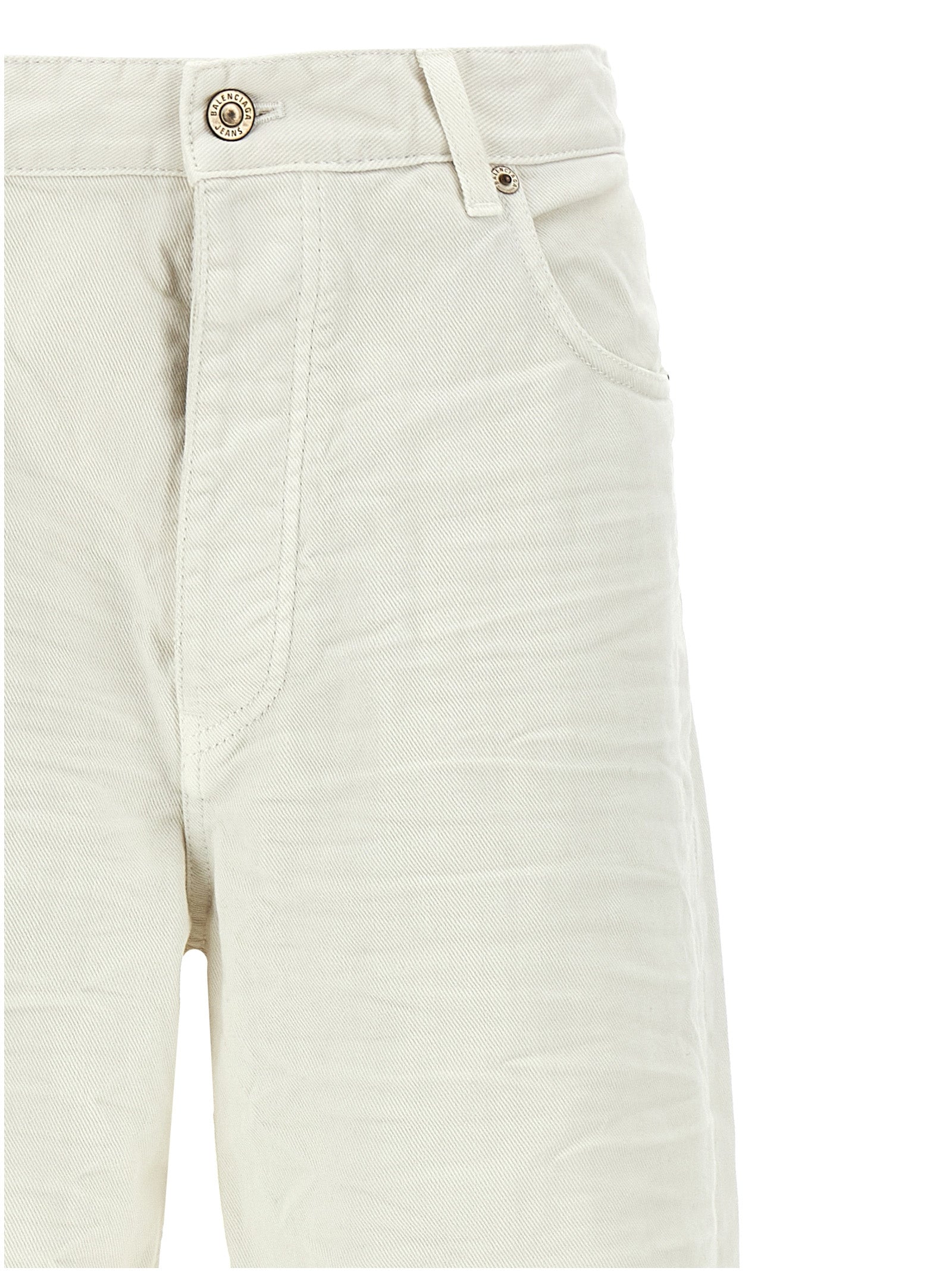 Balenciaga White Cotton Jeans Denim | Artisanal Luxury Fashion