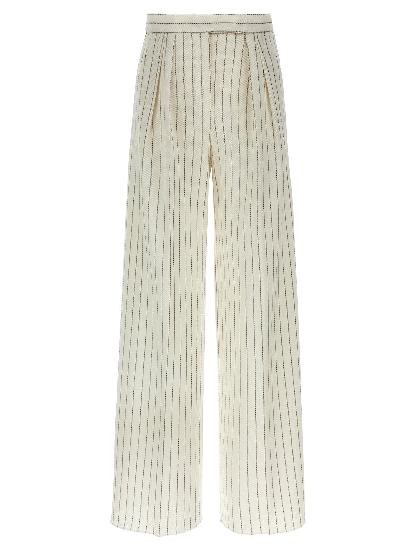 Elevate your wardrobe with Max Mara's Clarion pants, a luxurious blend of cotton and linen, embodying timeless elegance and sophisticated allure.
