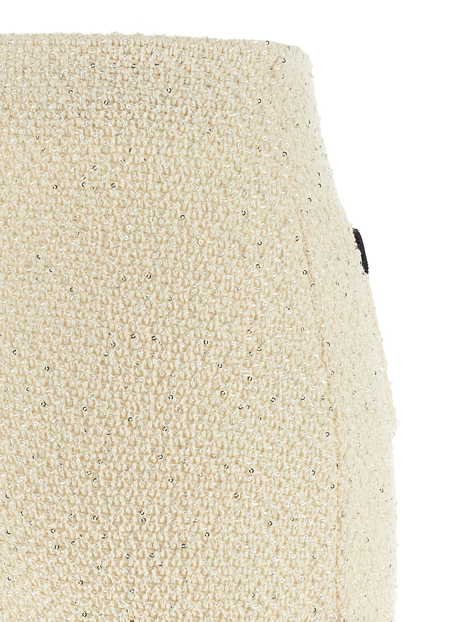 Elevate your elegance with the Self-Portrait Bicolor Cotton Long Skirt, a luxurious blend of bouclé cotton and wool, designed for the discerning individual.