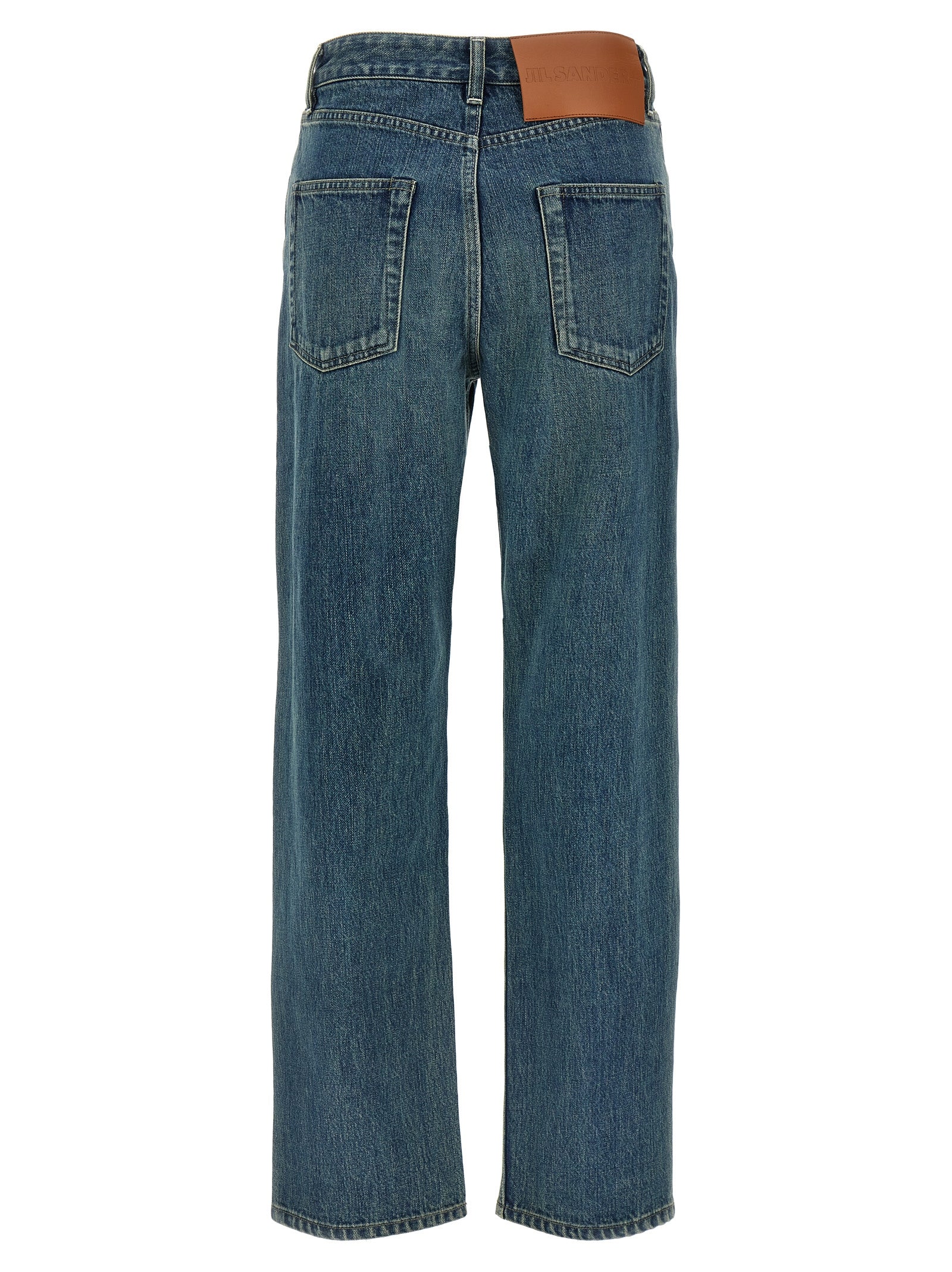 Elevate your style with Jil Sander's Blue Cotton Slim Fit Jeans, where artisanal craftsmanship meets contemporary elegance, perfect for the discerning individual.