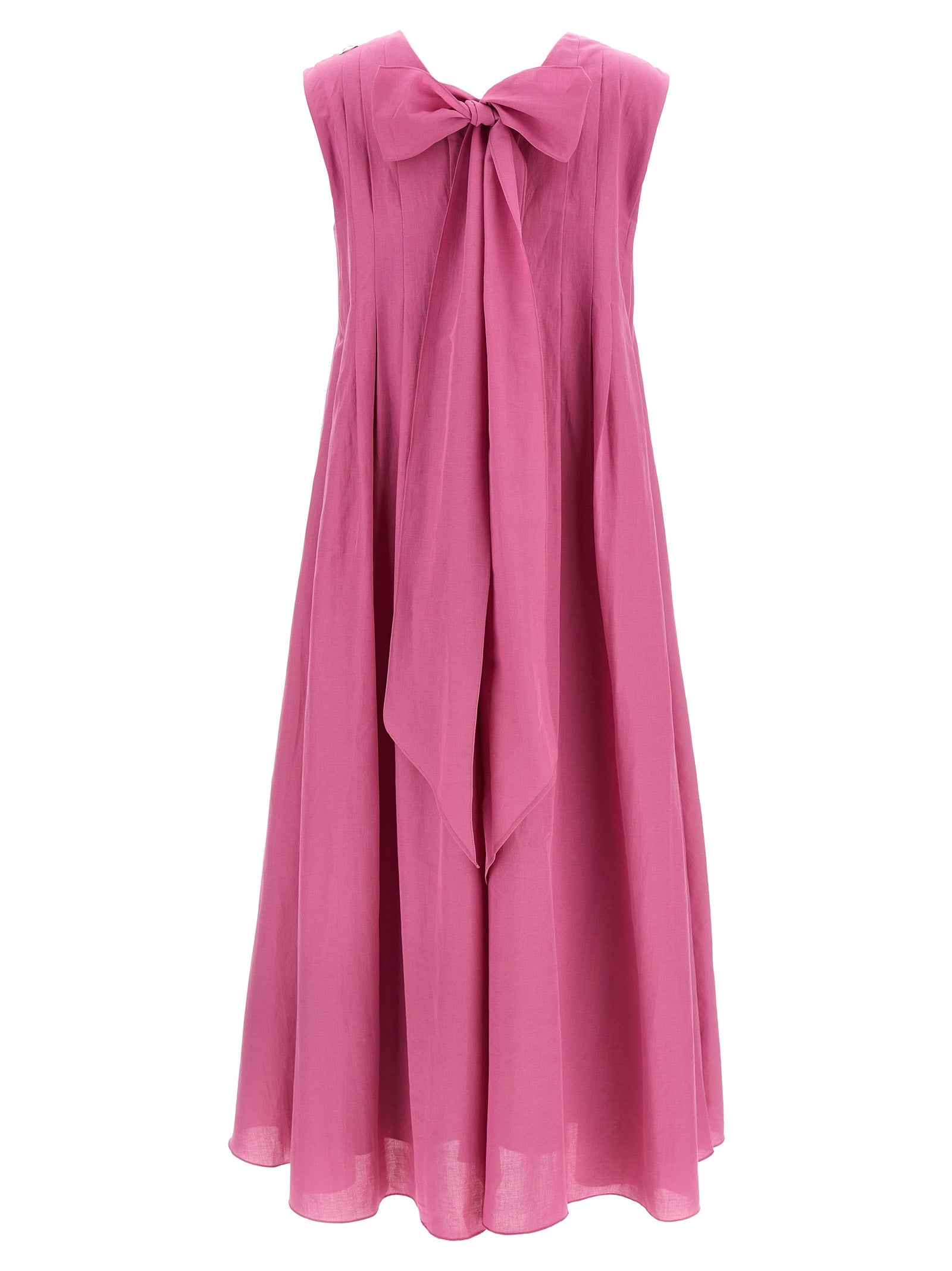 Discover the 'S Max Mara Multicolor Ramie Long Dress, a blend of luxury and elegance, crafted from premium ramie and cotton for timeless sophistication.