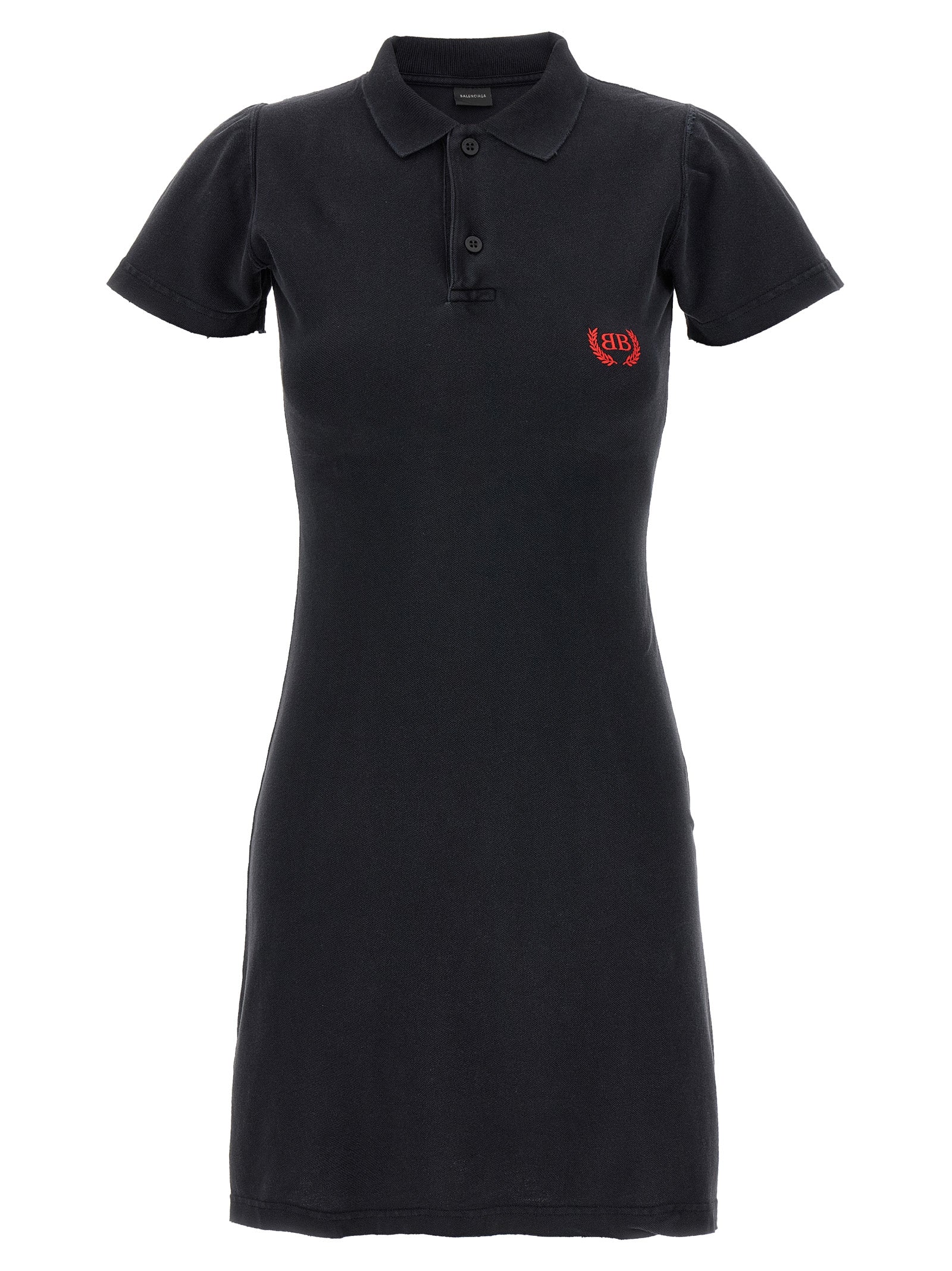 Balenciaga Black Cotton Short Dress - Designer Luxury Couture