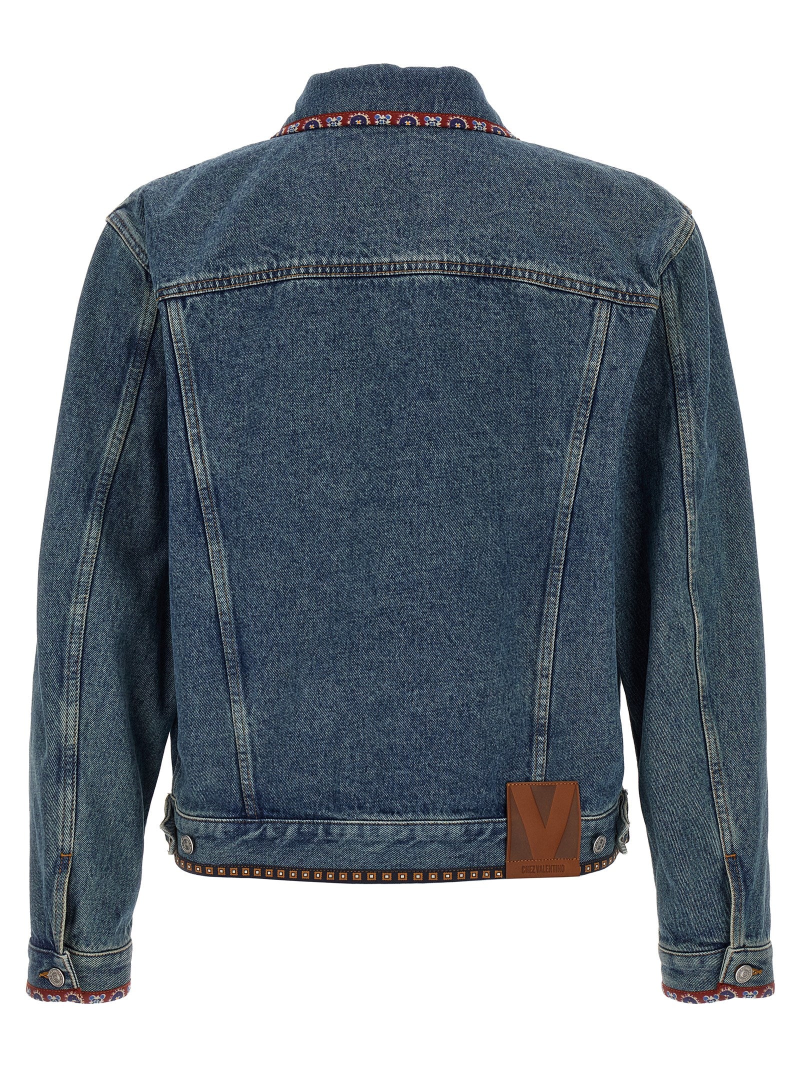 Valentino Garavani Blue Polyamide Denim Jacket