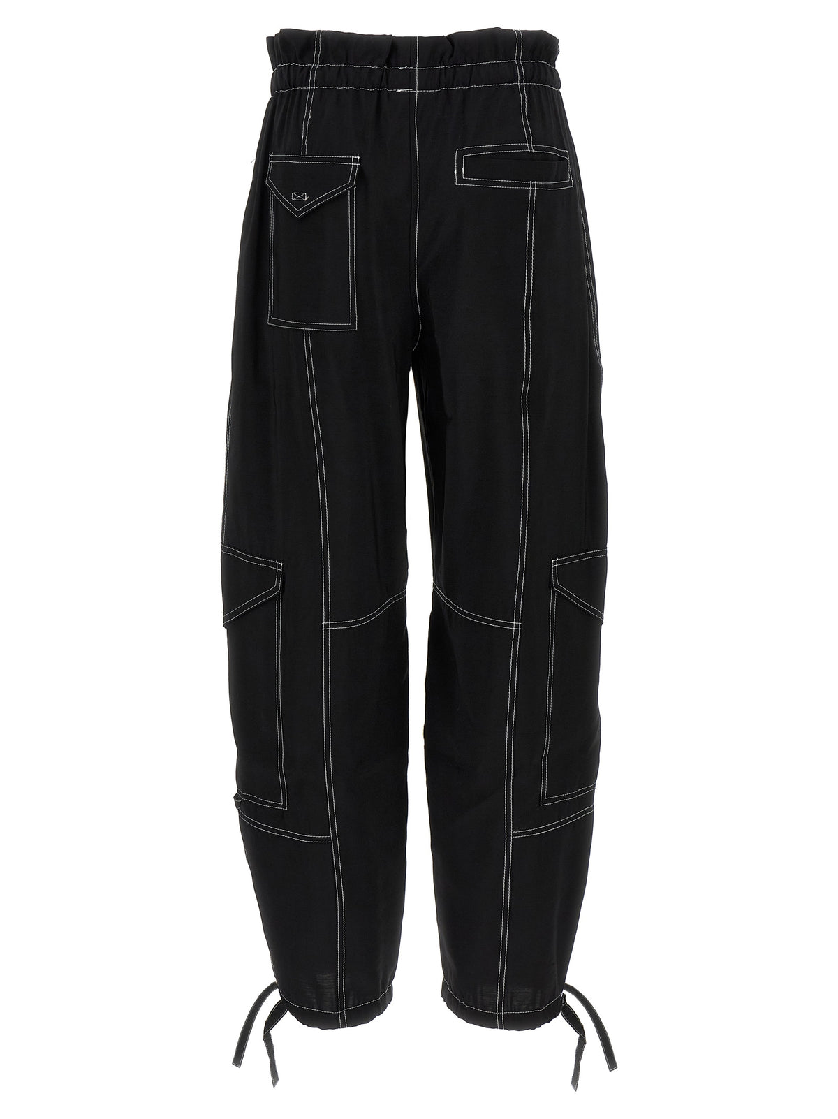 Ganni High-Waisted Black Casual Pants - Effortless Luxe Style