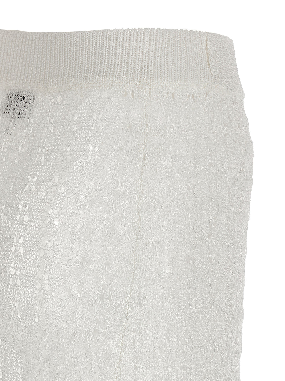 Ganni White Mini Skirt - Exquisite Crochet Elegance