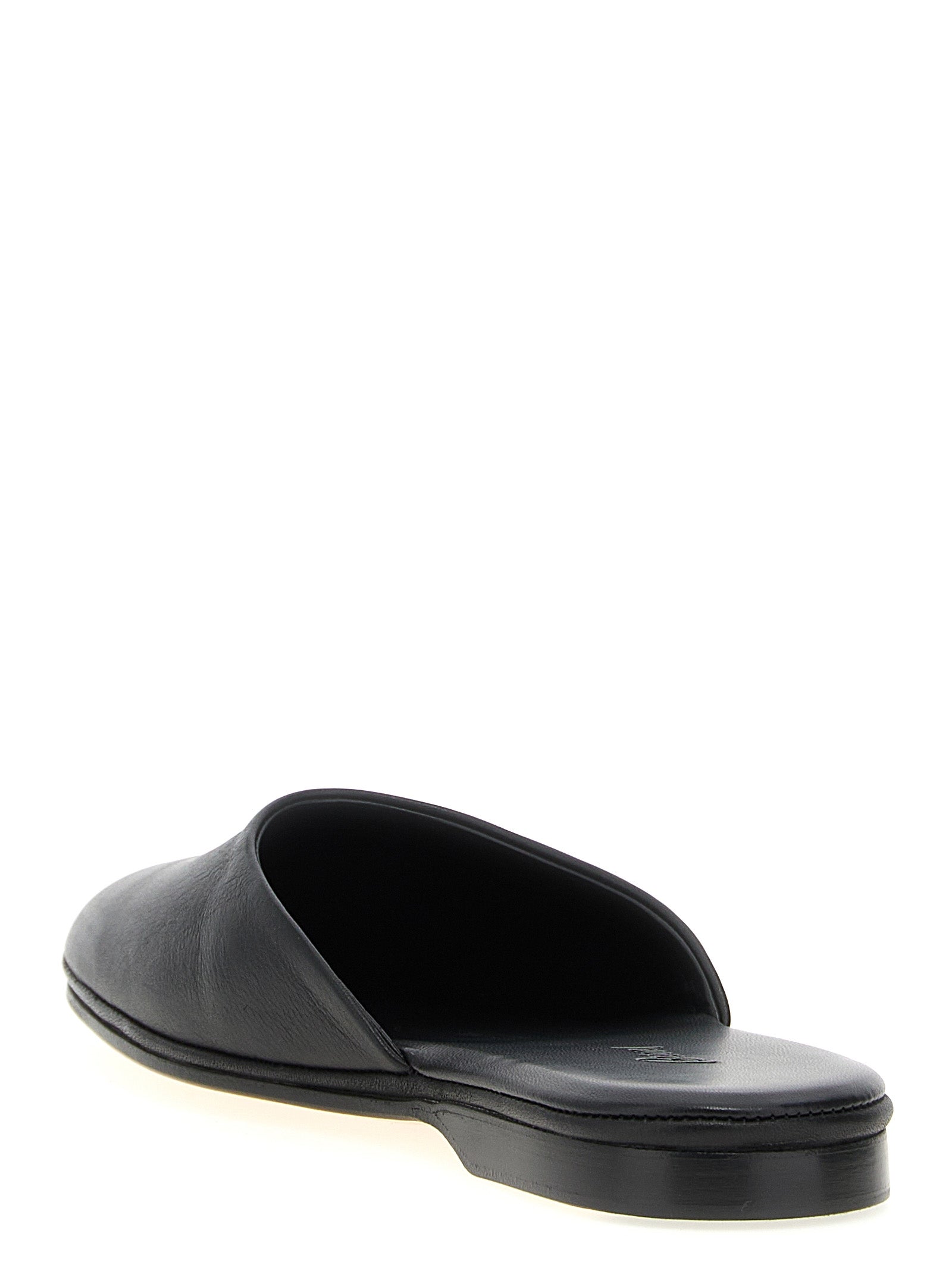 Brioni Black Calfskin Mules - Artisanal Luxury Footwear