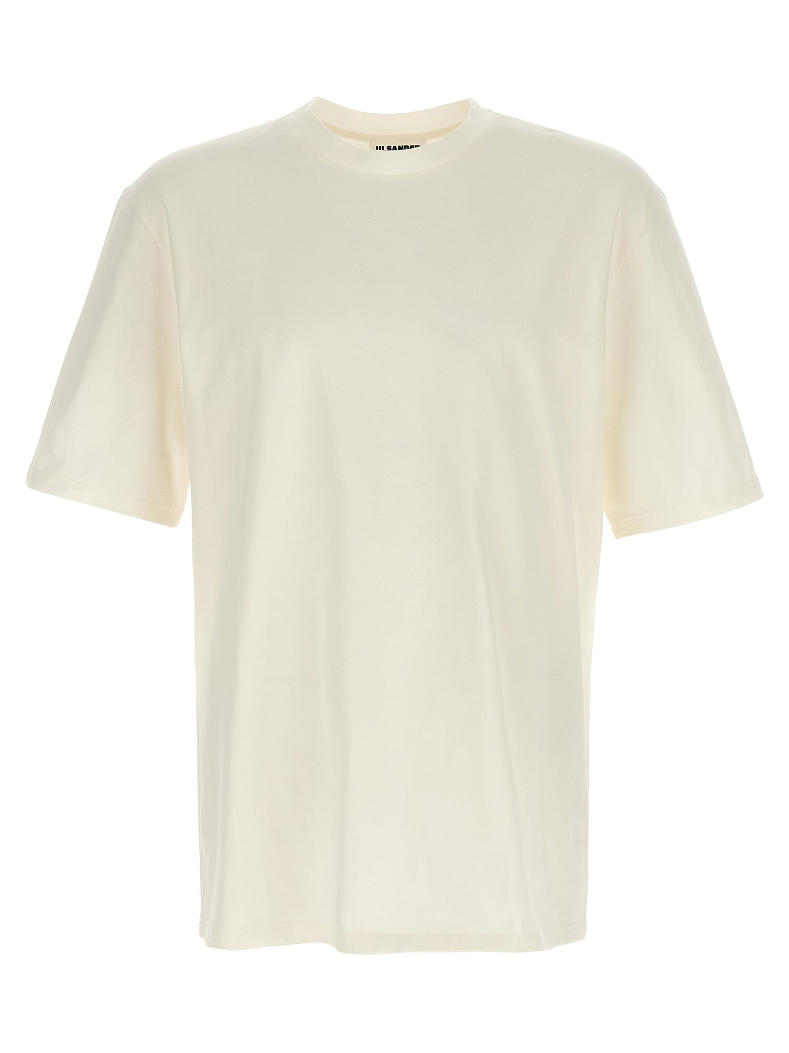 Experience the epitome of refined elegance with the Jil Sander White Cotton Long Sleeve T-Shirt, a luxurious staple that transcends trends and embodies sophisticated minimalism.